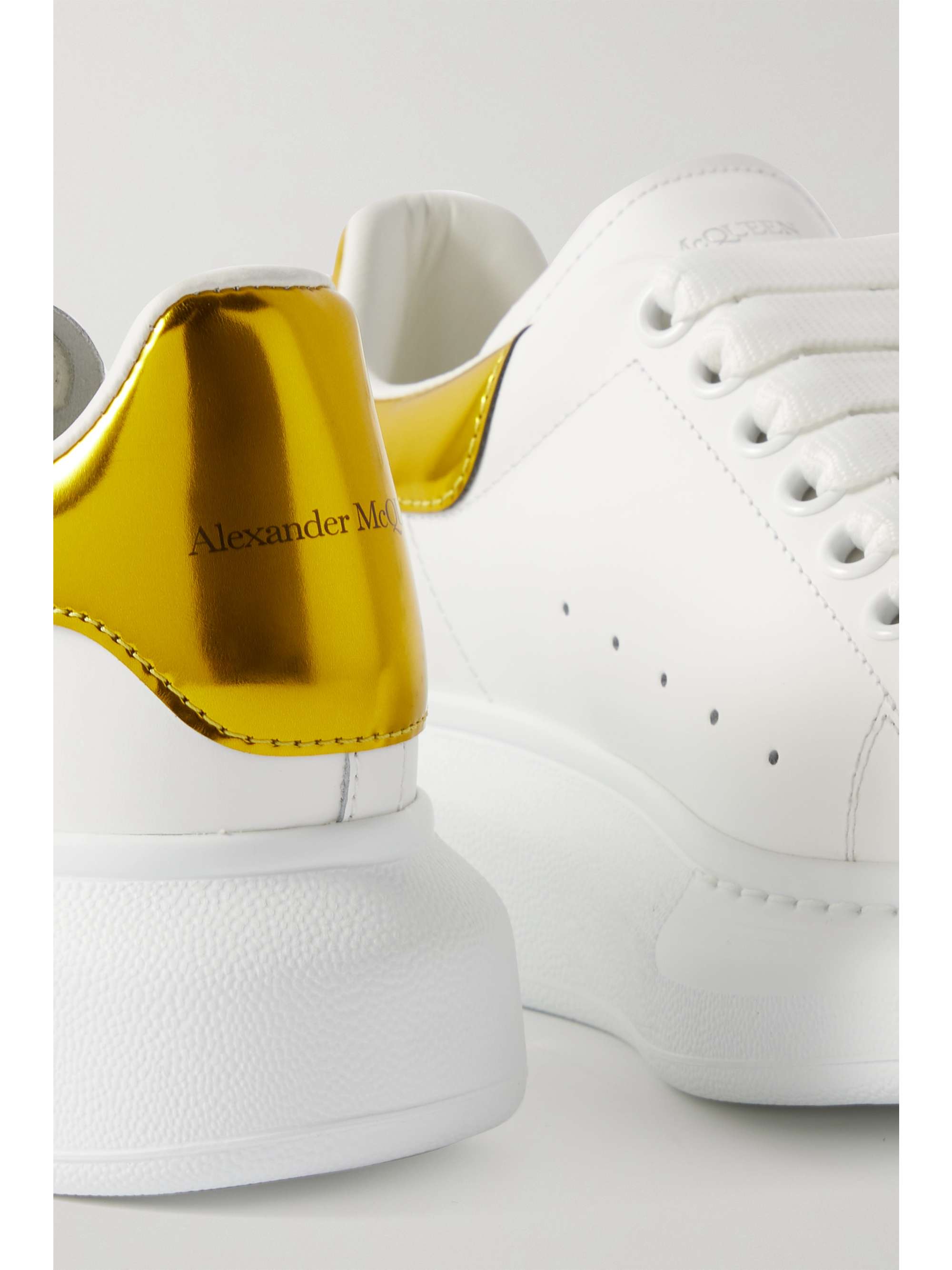 Alexander McQueen Women's Oversize Sneakers with Metal Detail - White - Low-top Sneakers - 6