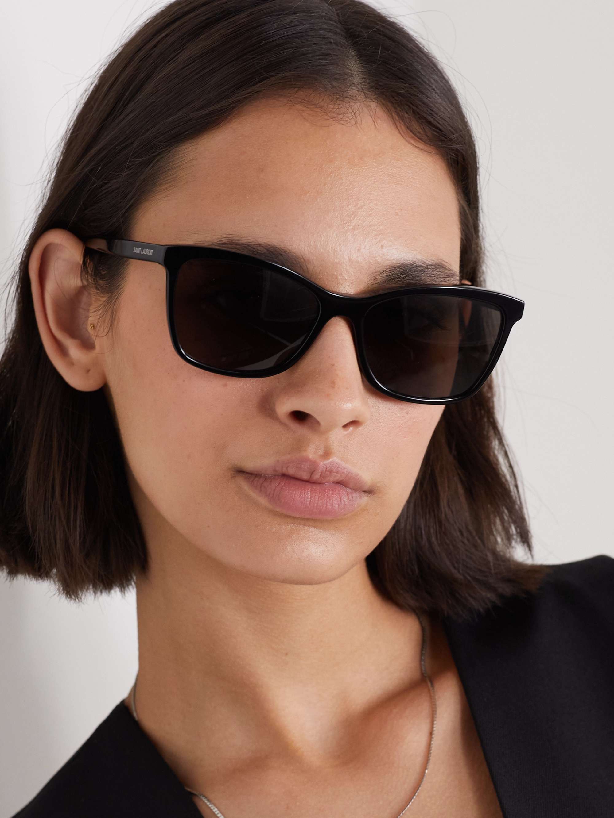 SAINT LAURENT EYEWEAR New Wave Square-Frame Acetate Sunglasses for