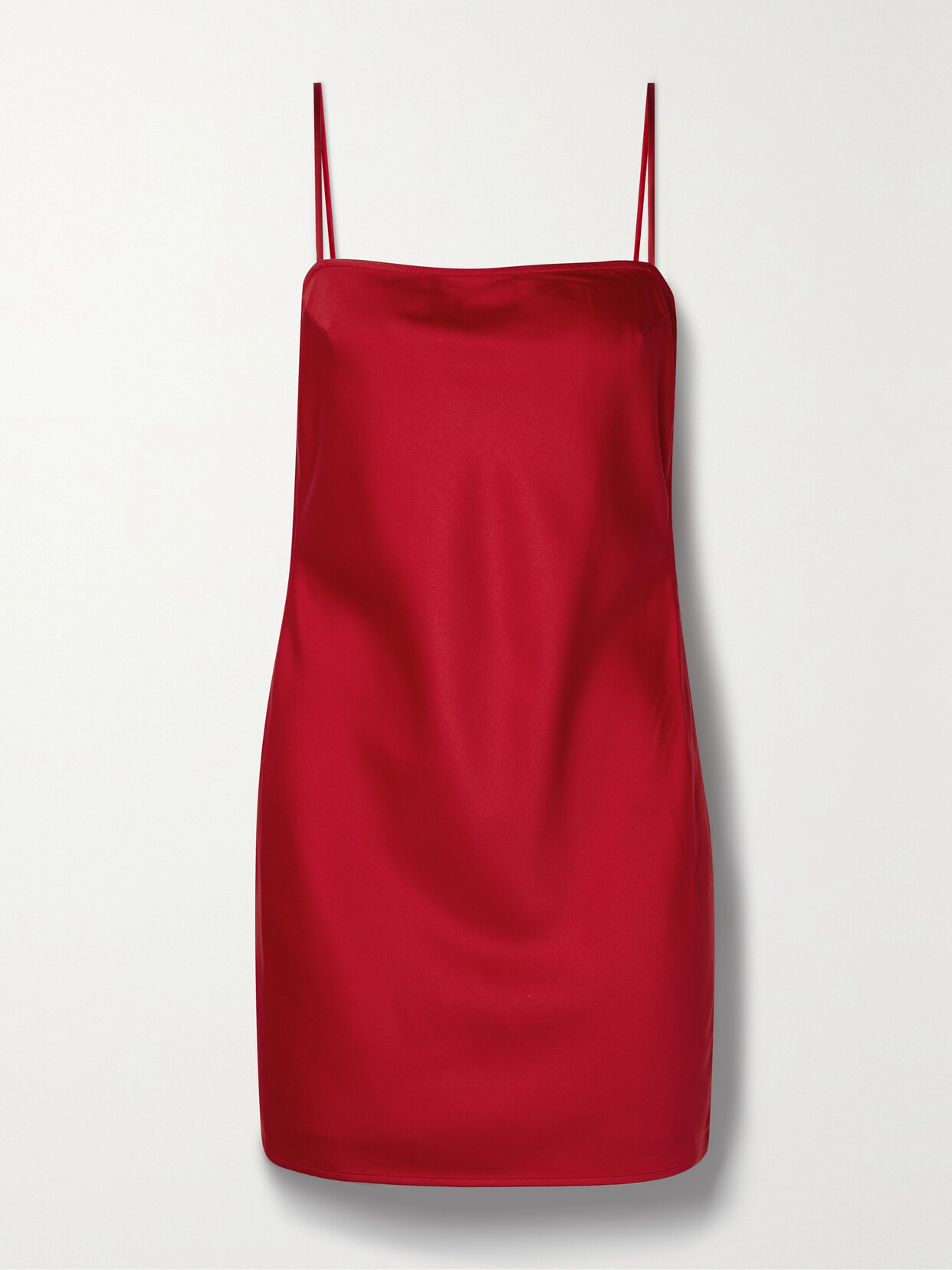 Fleur du Mal - Love Bound Cutout Recycled Silk-satin Chemise - Red