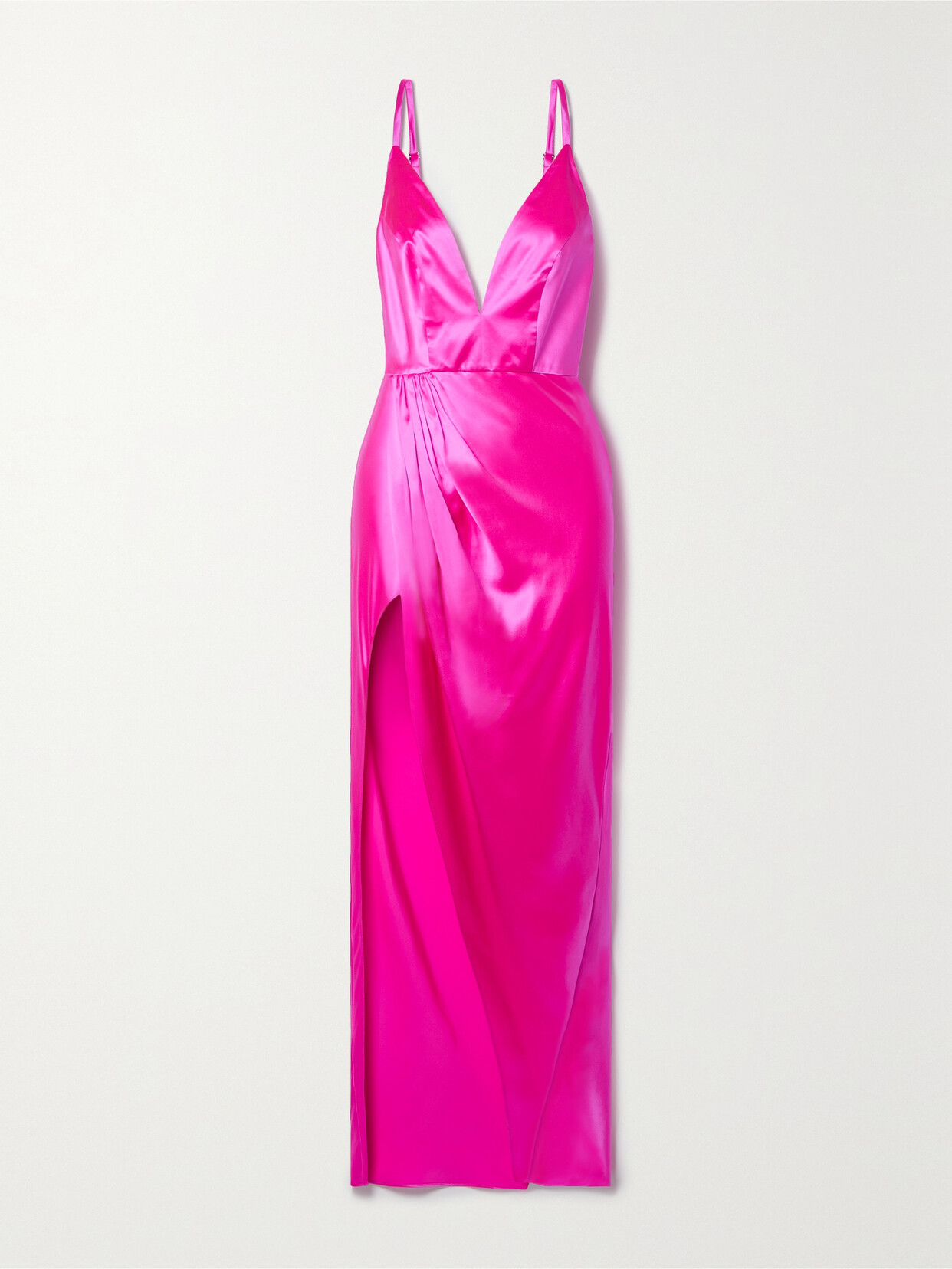 Fleur du Mal - Draped Silk-charmeuse Slip Dress - Pink