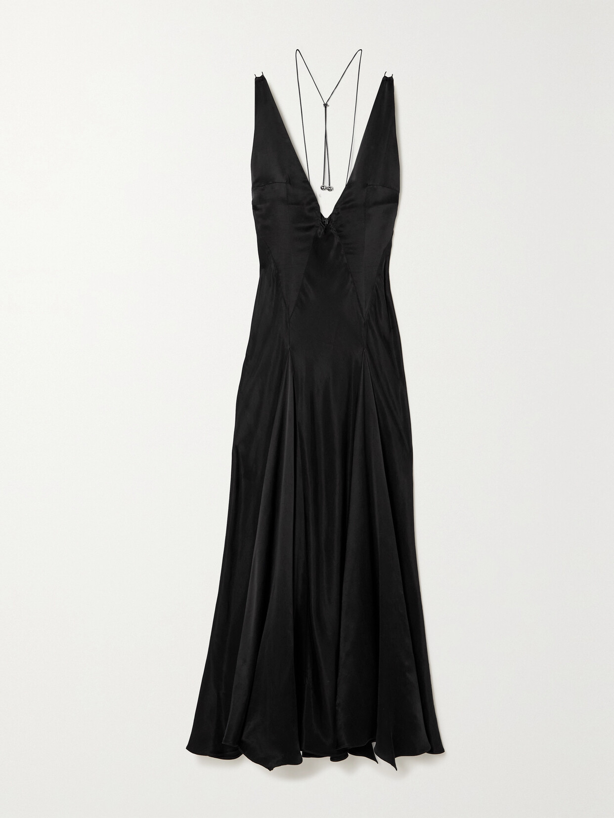 16ARLINGTON - Tauri Satin Midi Dress - Black