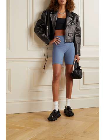 alexander wang white lace biker shorts