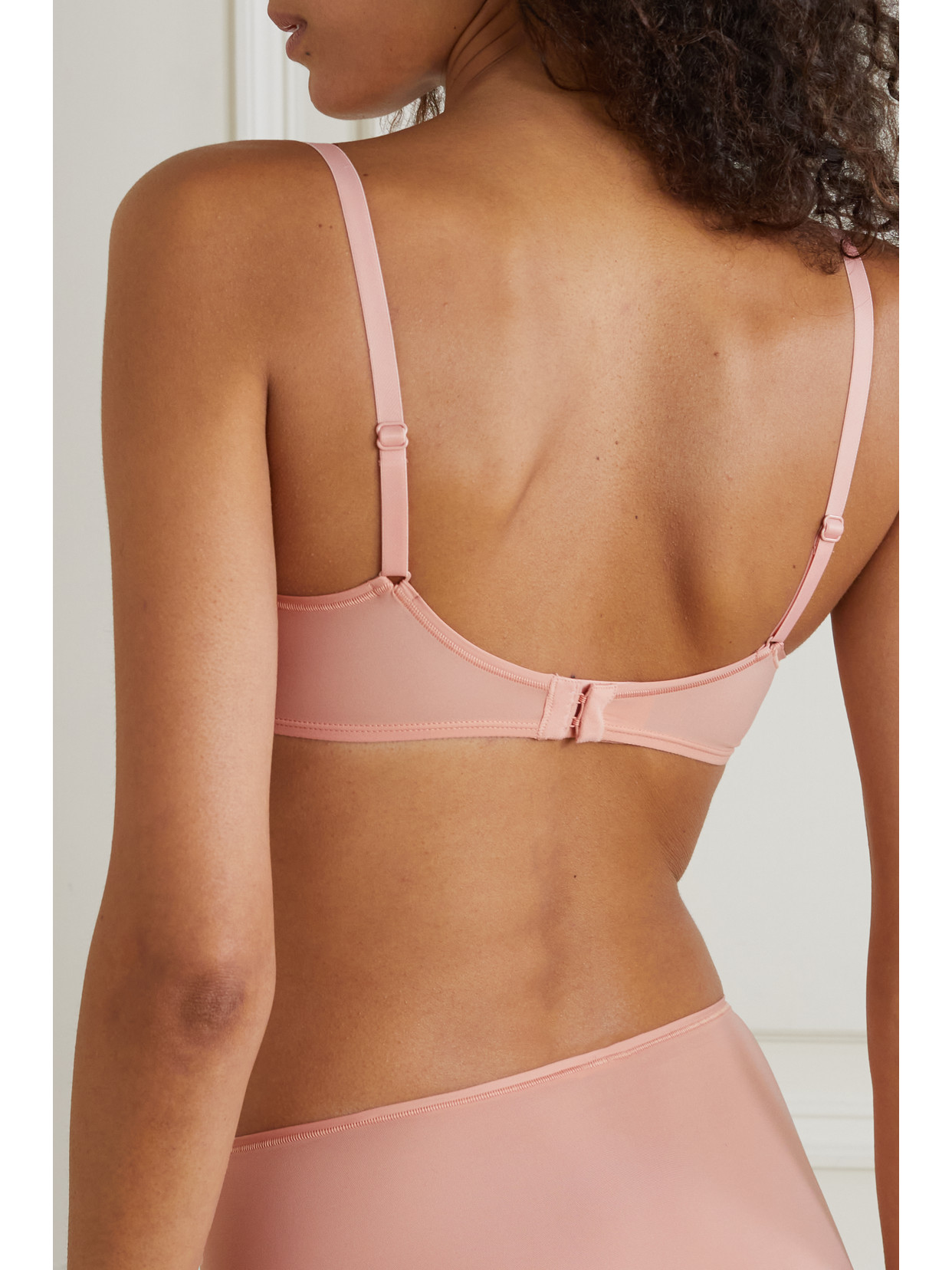 Shop Eres Lydia Soyeuse Picot-trimmed Stretch-jersey Soft-cup Triangle Bra In Pink