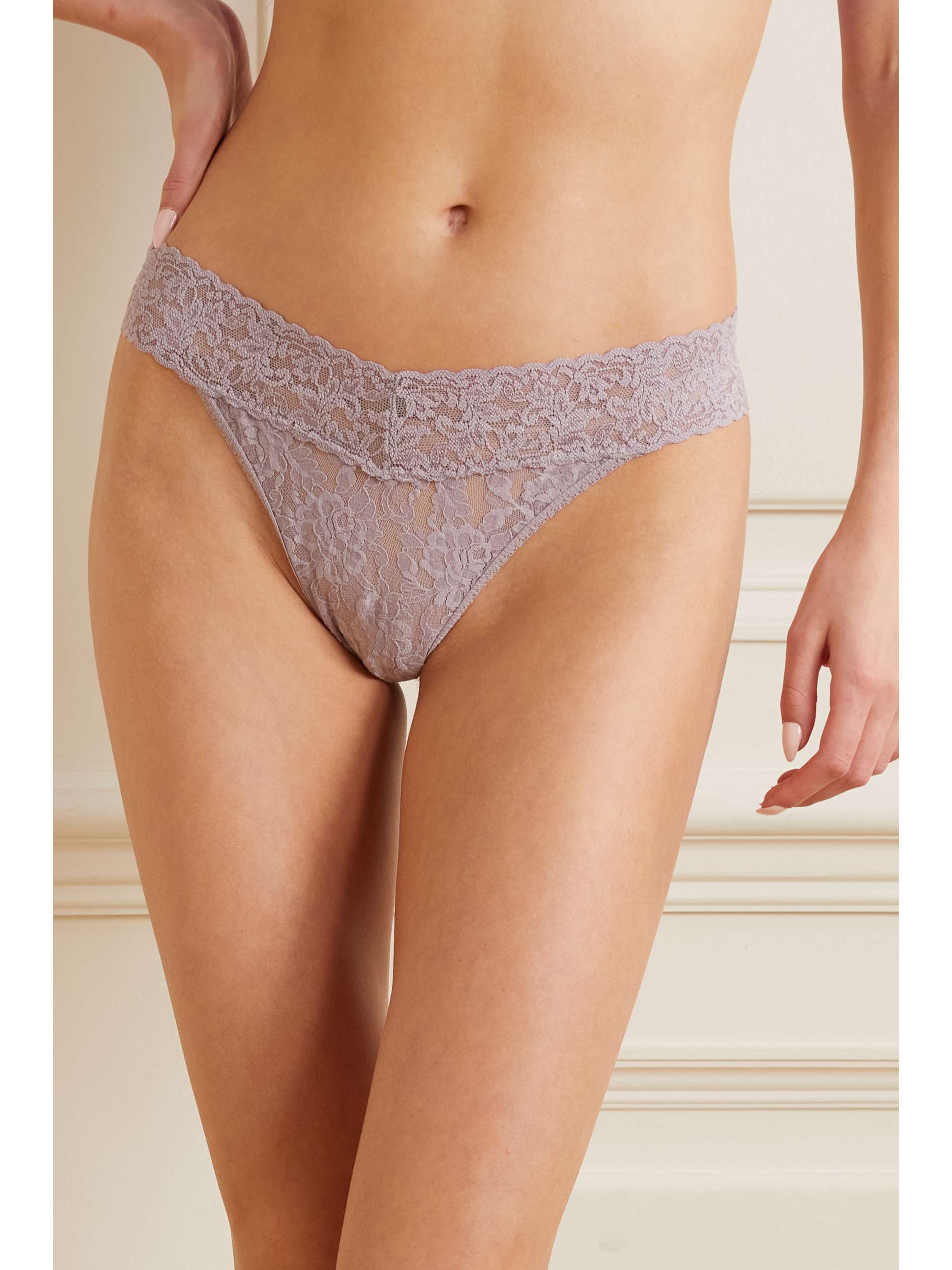 HANKY PANKY Signature set of five original-rise stretch-lace thongs