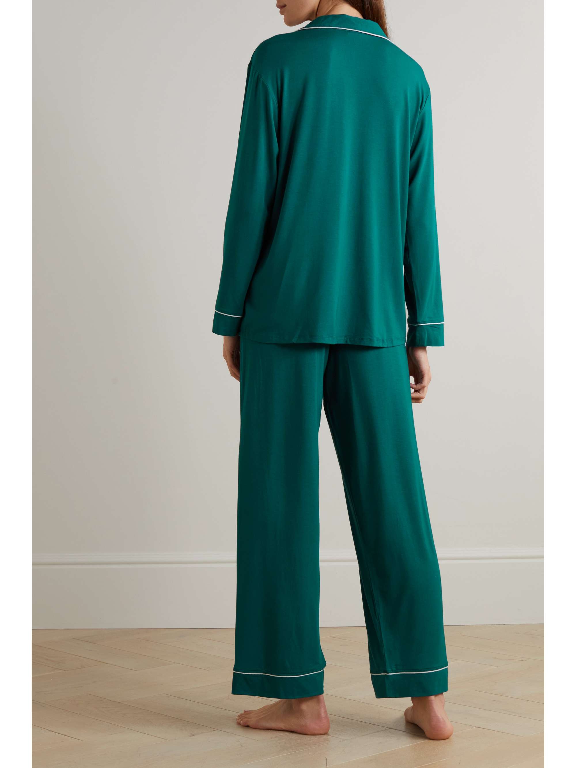 EBERJEY Gisele piped stretchmodal pajama set NETAPORTER
