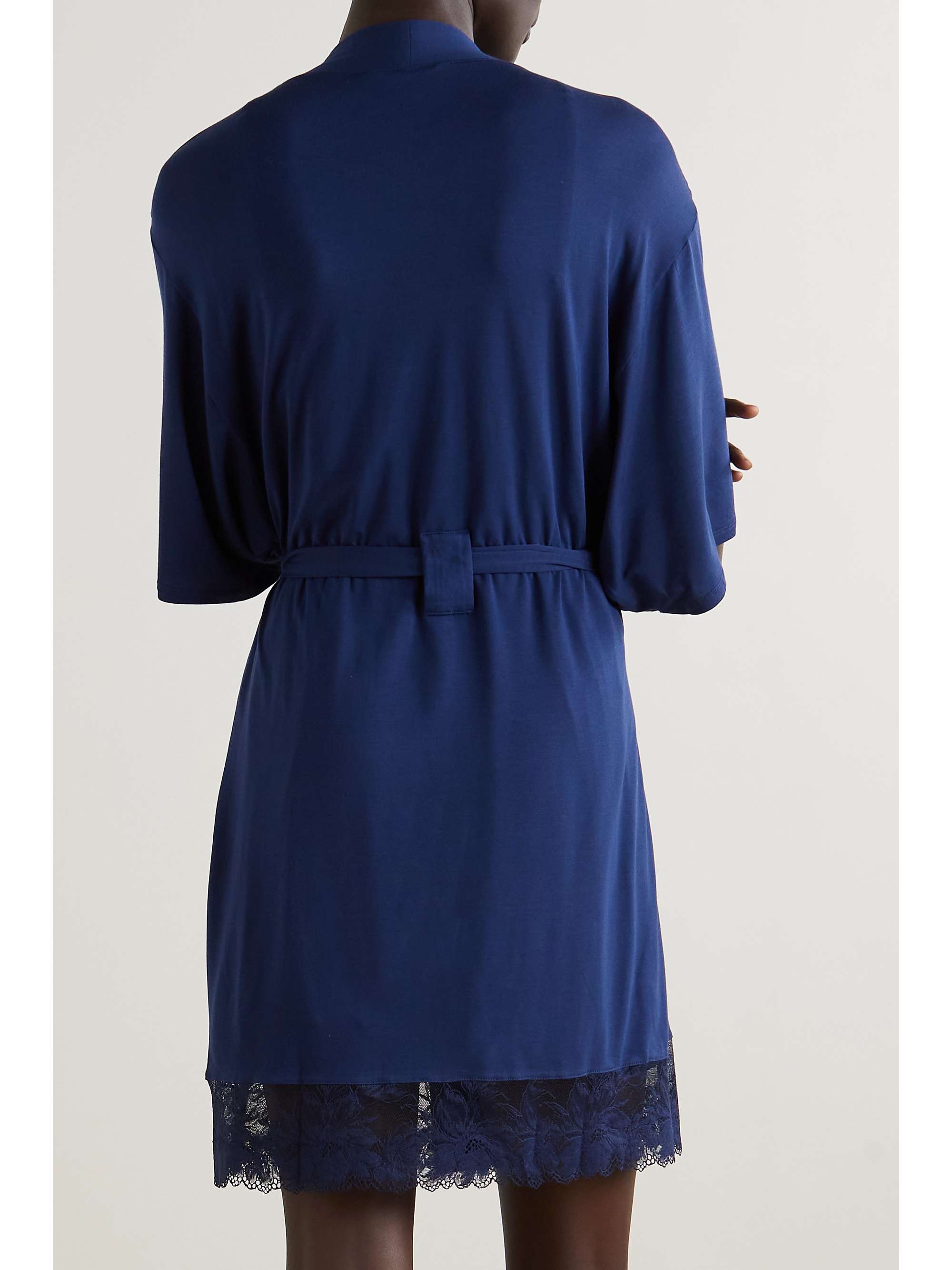 EBERJEY Rosalia lace-trimmed stretch-modal robe