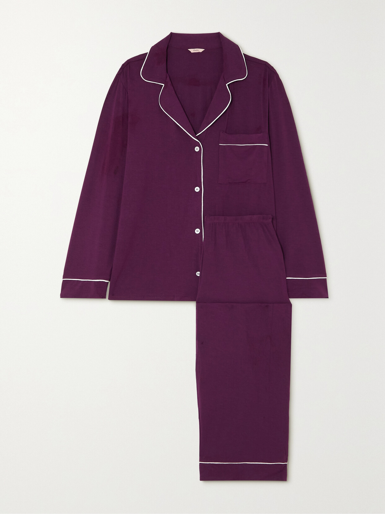 Eberjey Gisele Pj Set In Plum Ivory