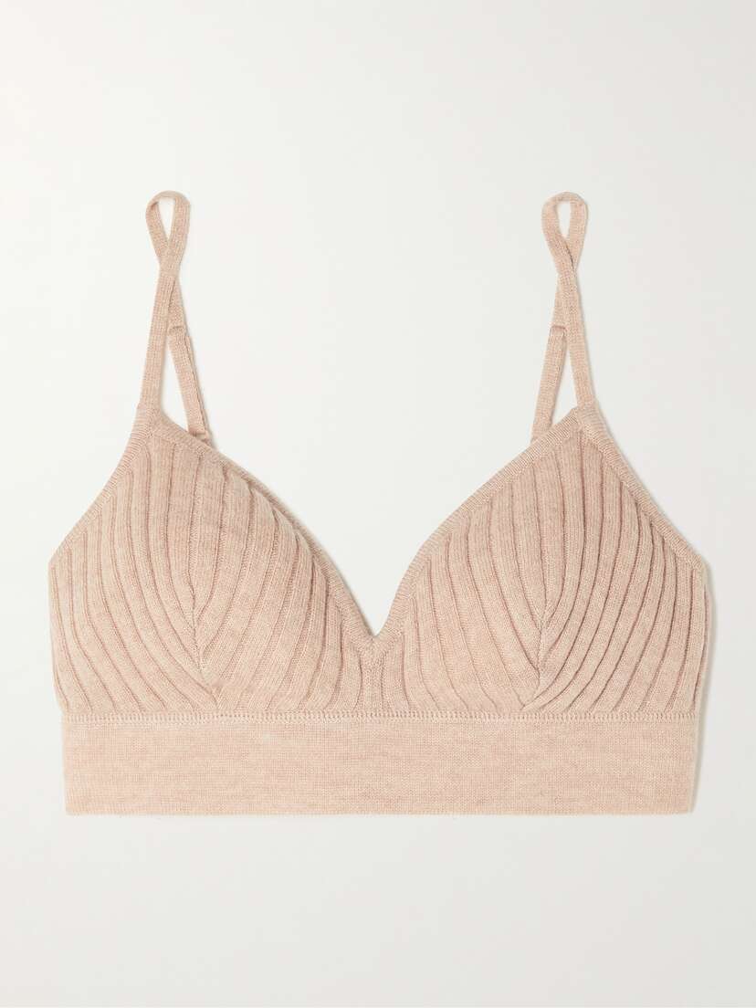 Eres Tendre Ribbed Wool And Cashmere-blend Bra