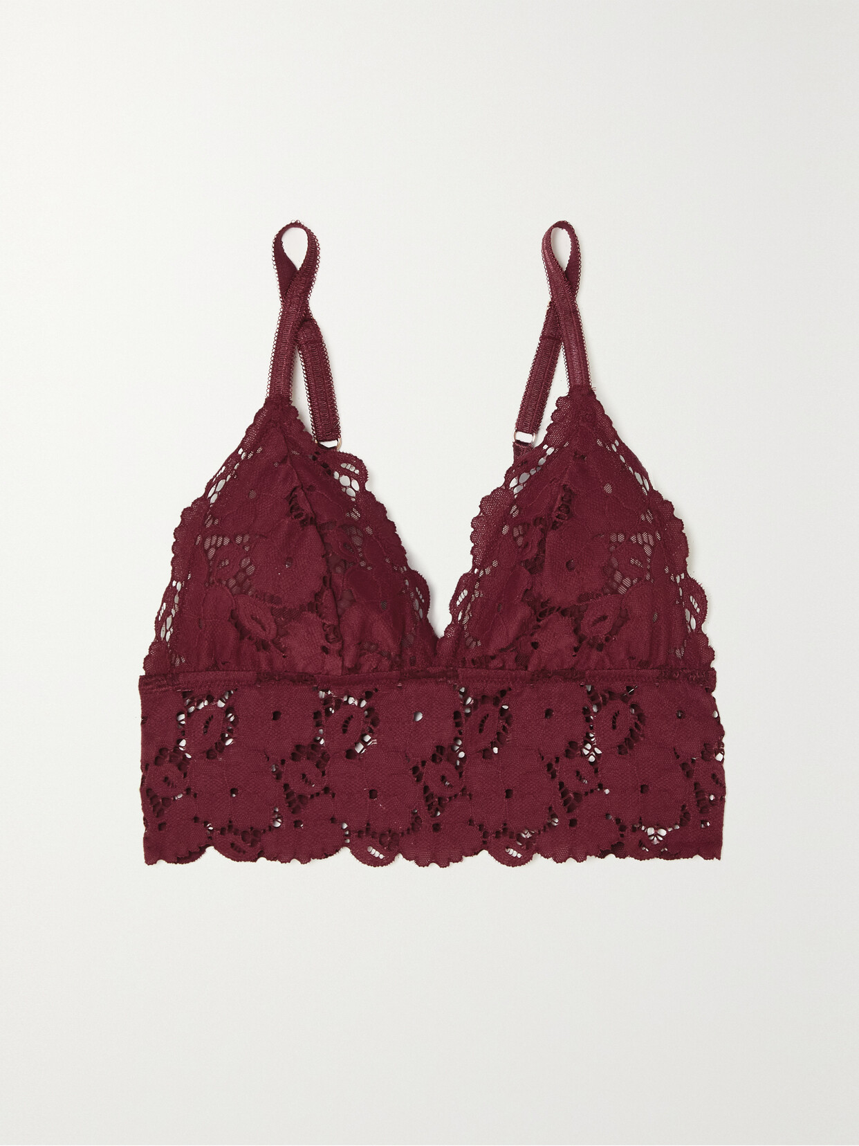 Eberjey - Naya Stretch-lace Soft-cup Triangle Bra - Burgundy