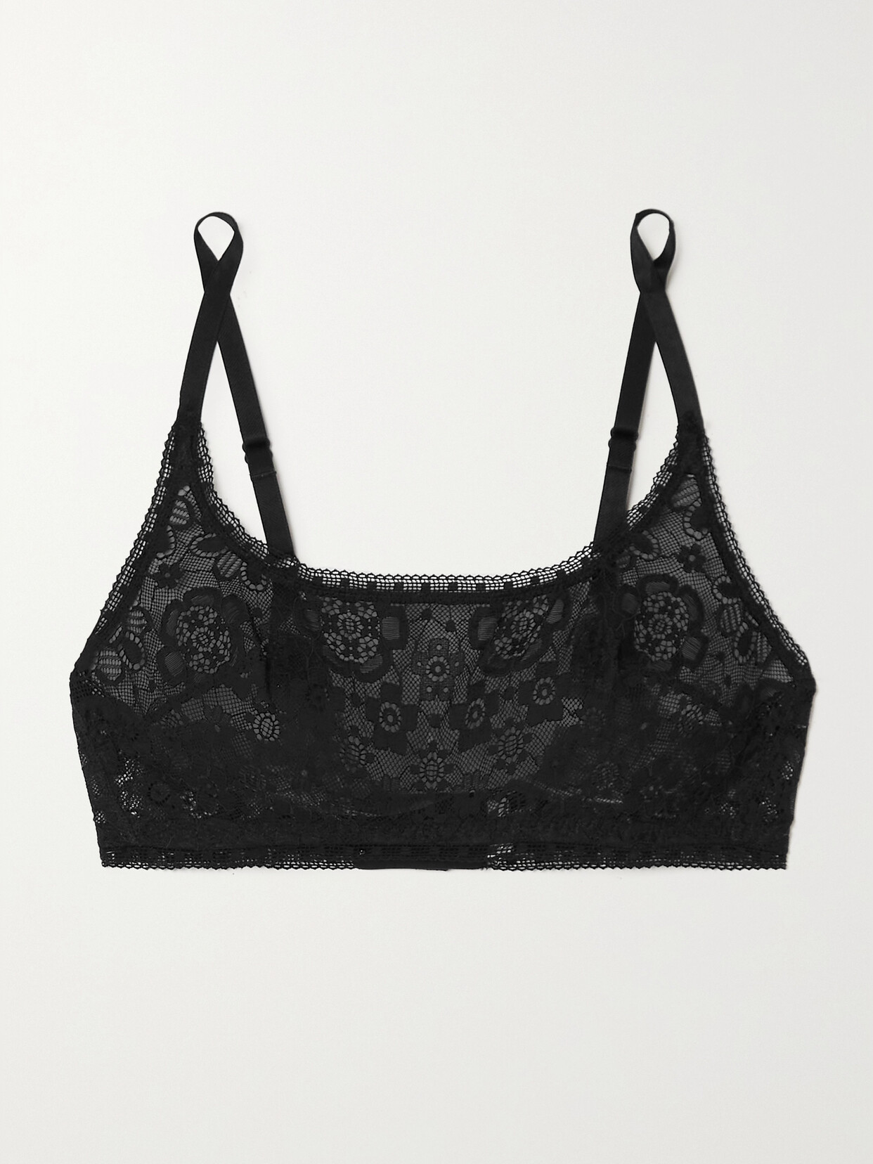 Eres - Evasion Stretch-lace Soft-cup Bra - Black