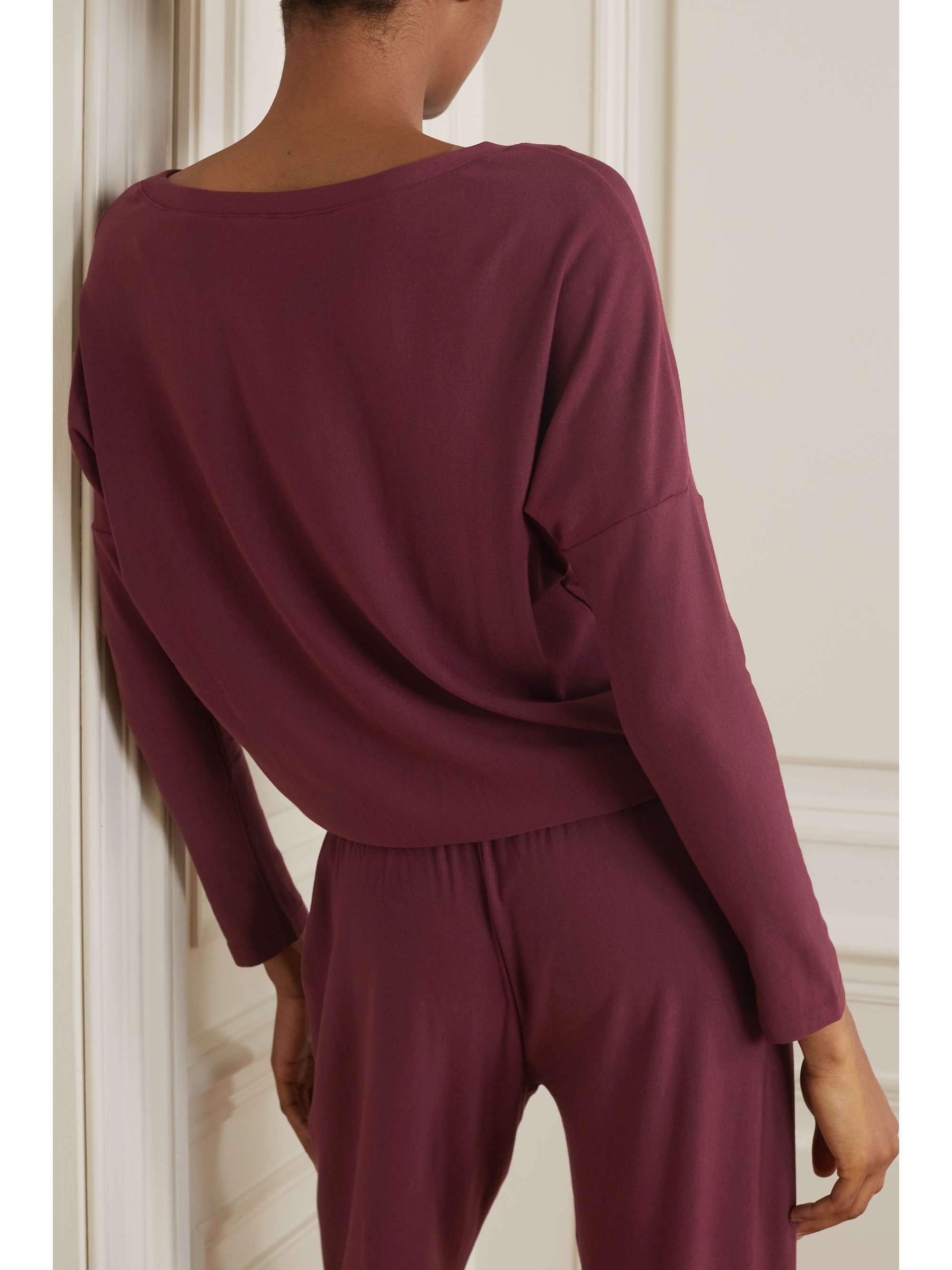 EBERJEY Stretch-modal jersey top