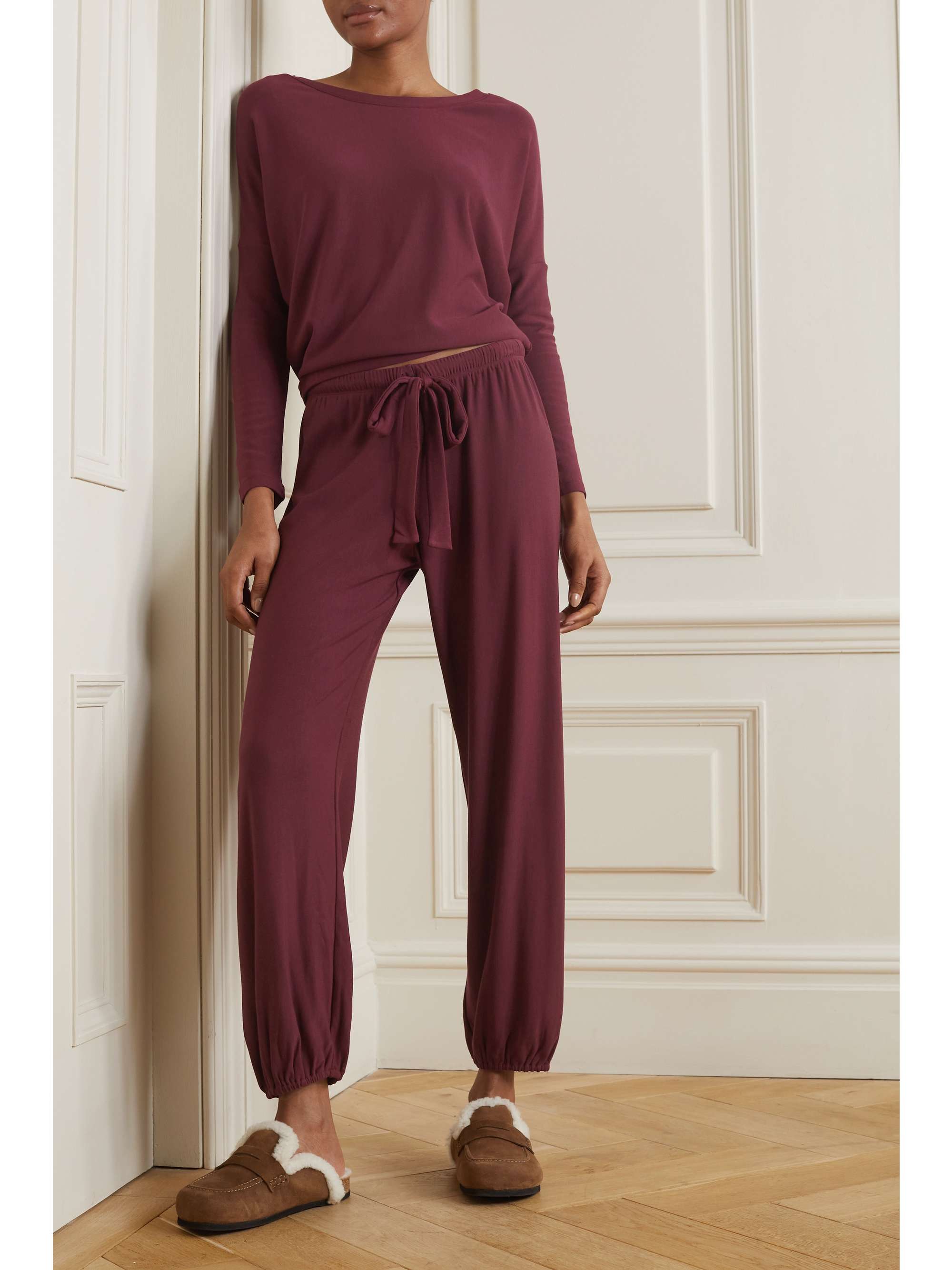 EBERJEY Stretch-modal jersey top