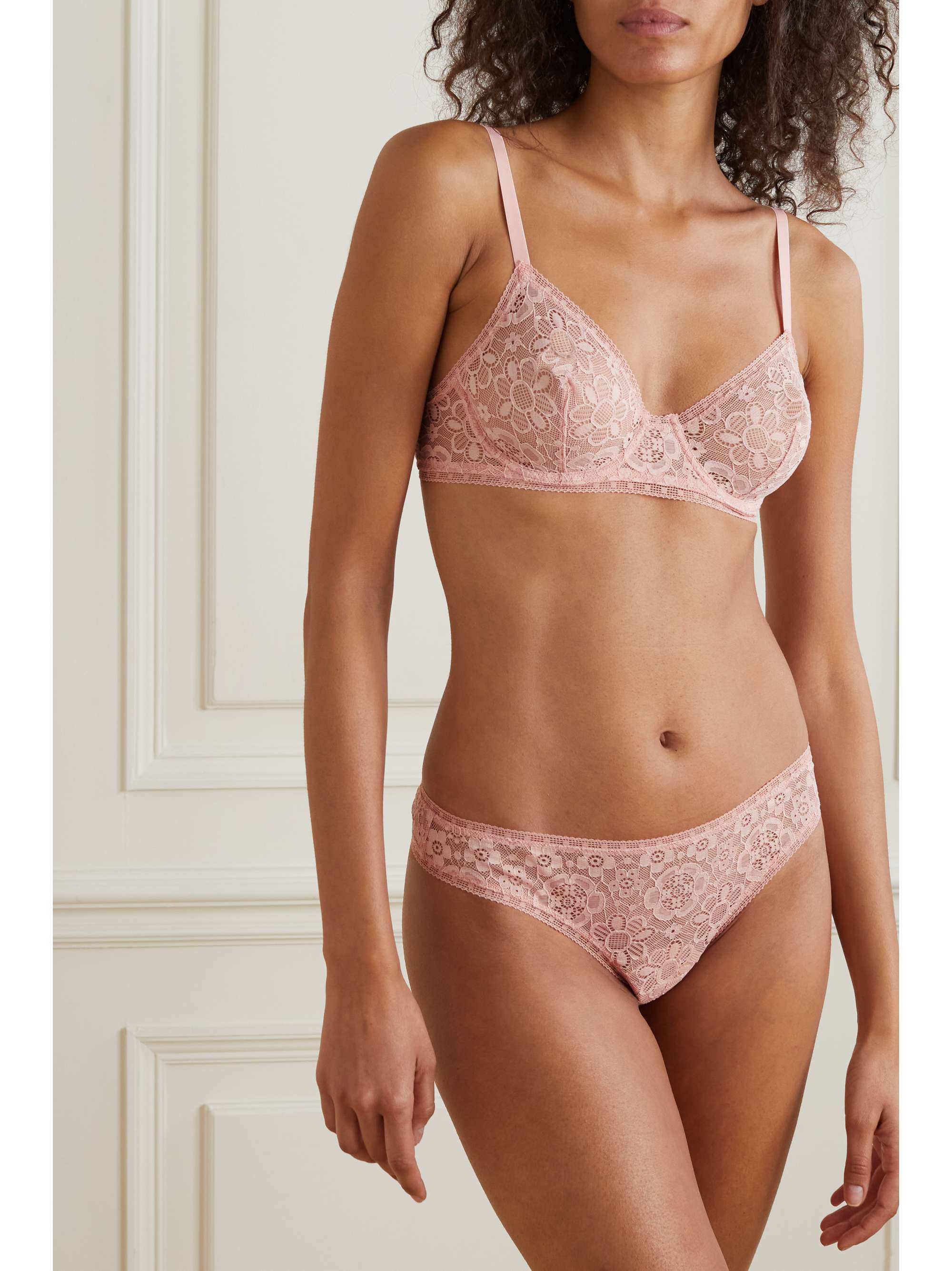 Reggiseno in pizzo stretch con coppa morbida Tilleul ERES da donna NET A PORTER