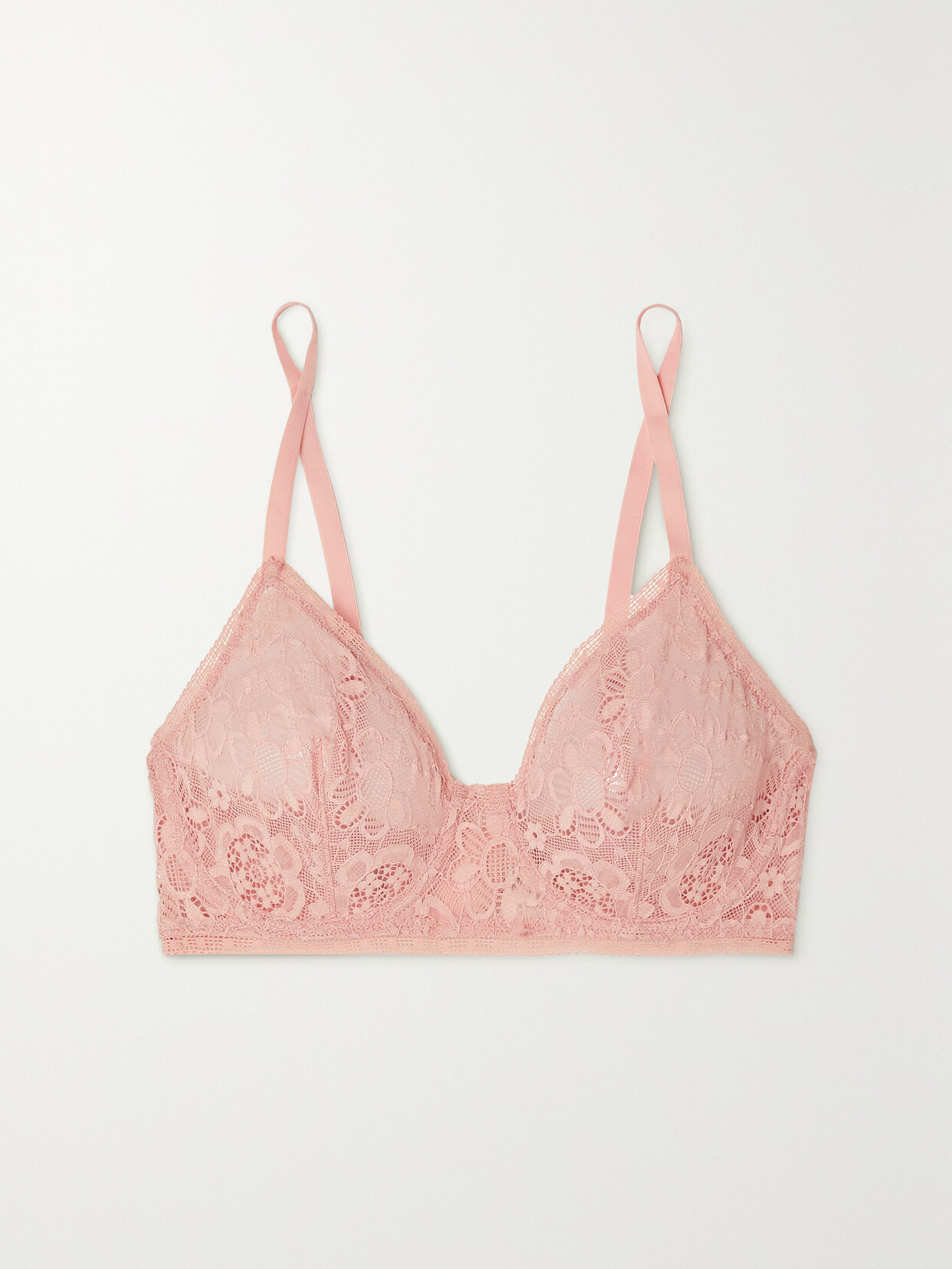 Eres Tilleul Stretch-lace Soft-cup Bra In Pink