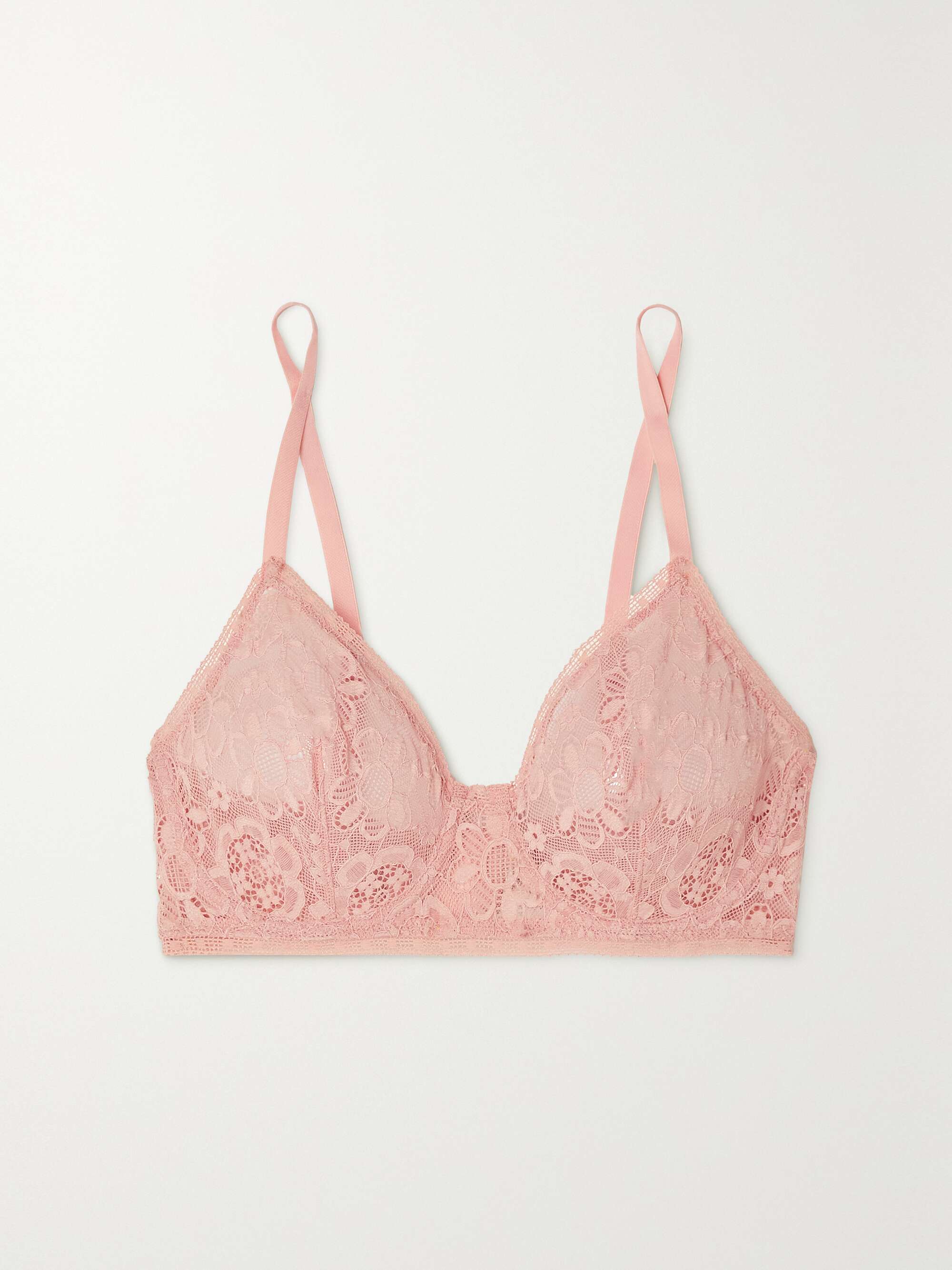 Pink Tilleul stretch-lace soft-cup bra | ERES | NET-A-PORTER