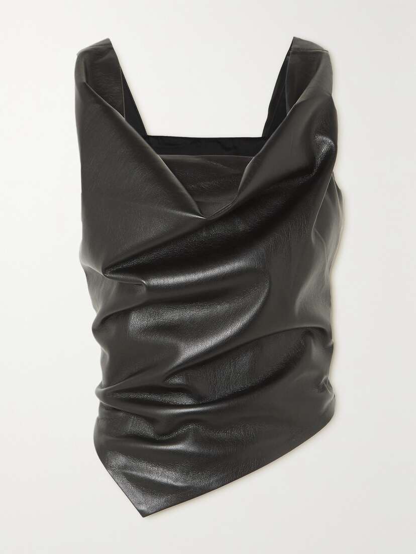 Nanushka Petra Draped Okobor Top