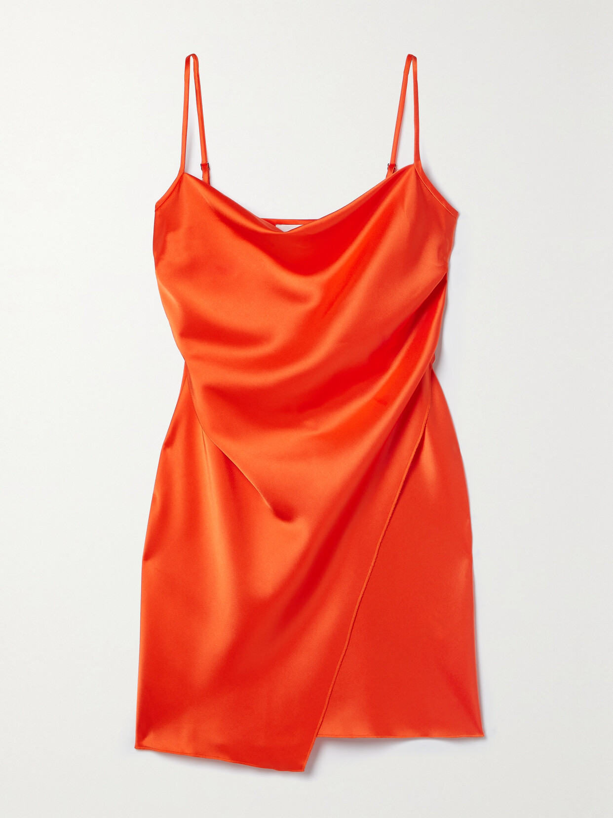 Emila Draped Satin Mini Dress