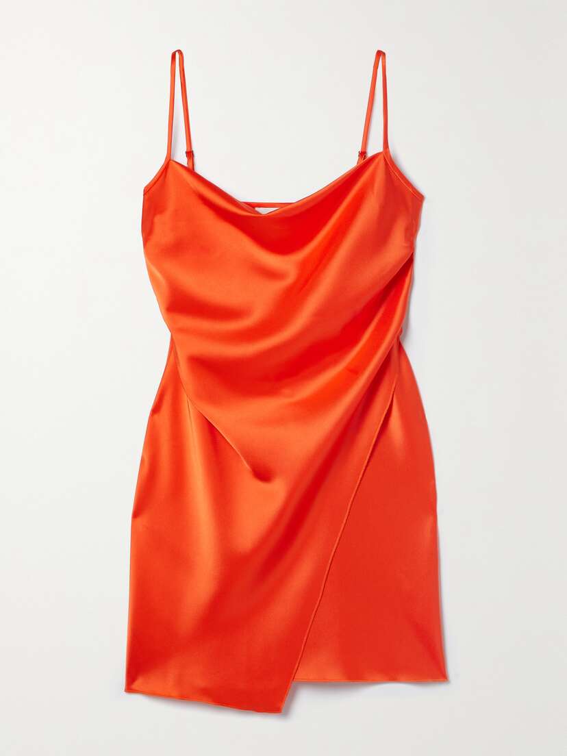 Nanushka Emila Draped Satin Mini Dress