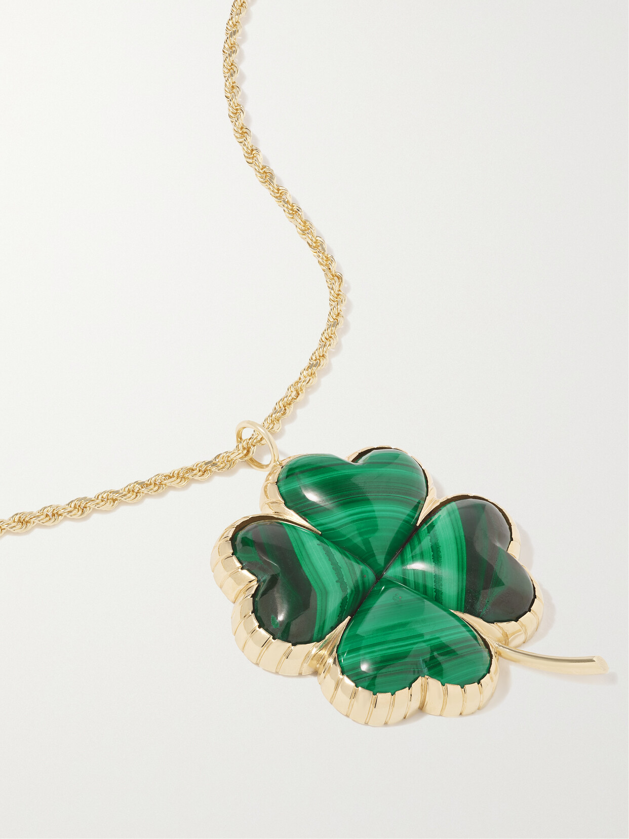 Retrouvaí Grandfather 14-karat Gold Malachite Necklace
