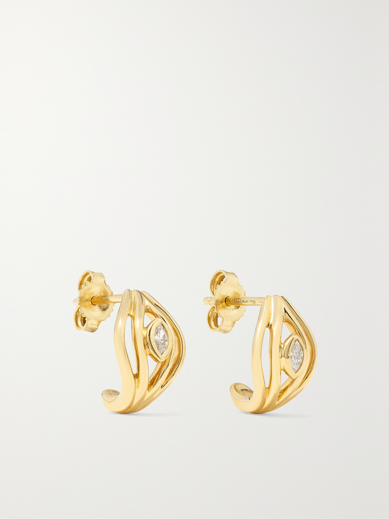 Almasika Terra Nova 18-karat Gold Diamond Earrings