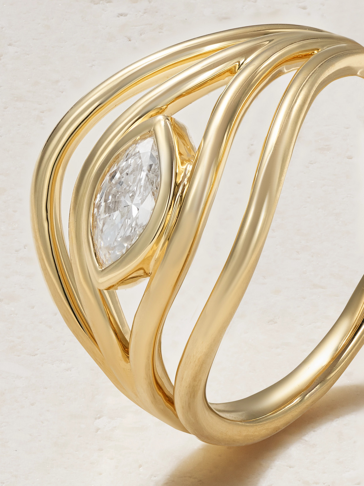 Almasika Terra Nova 18-karat Gold Diamond Ring In Gold