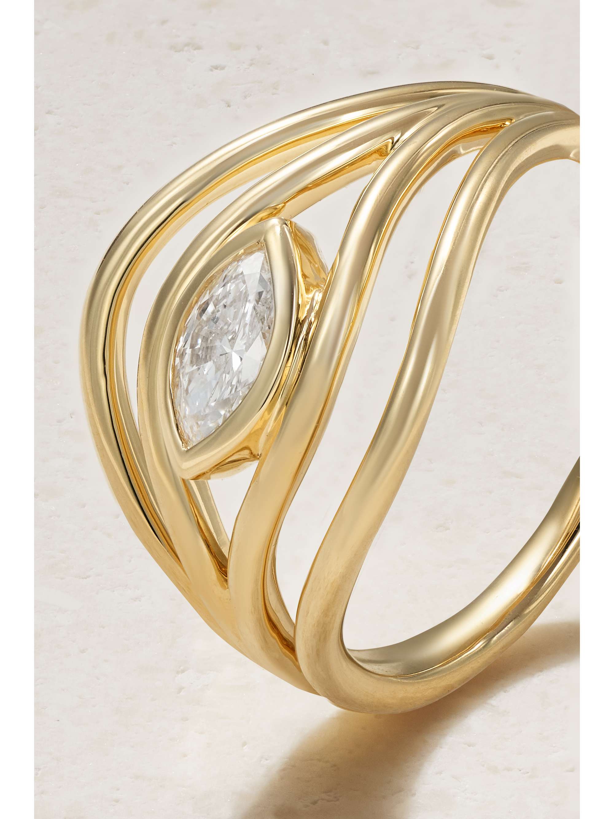 ALMASIKA Terra Nova 18-karat gold diamond ring