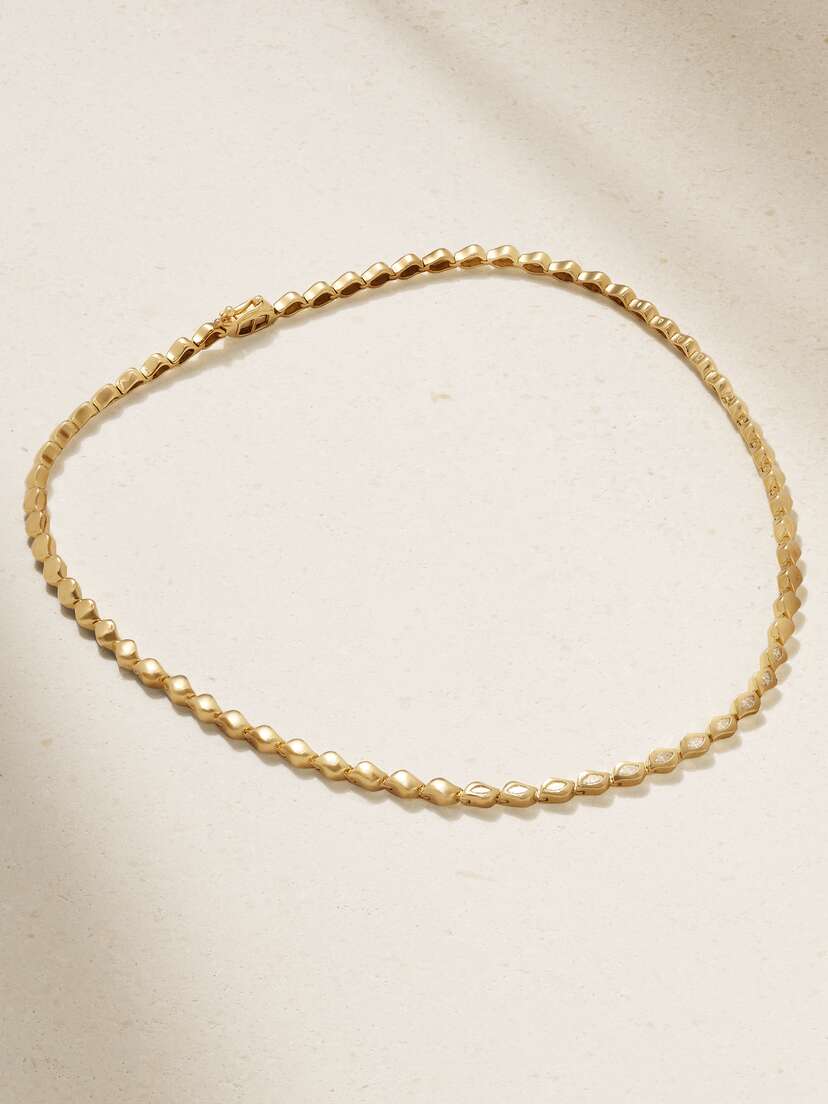 Almasika Harmony 18-karat Gold Diamond Tennis Necklace
