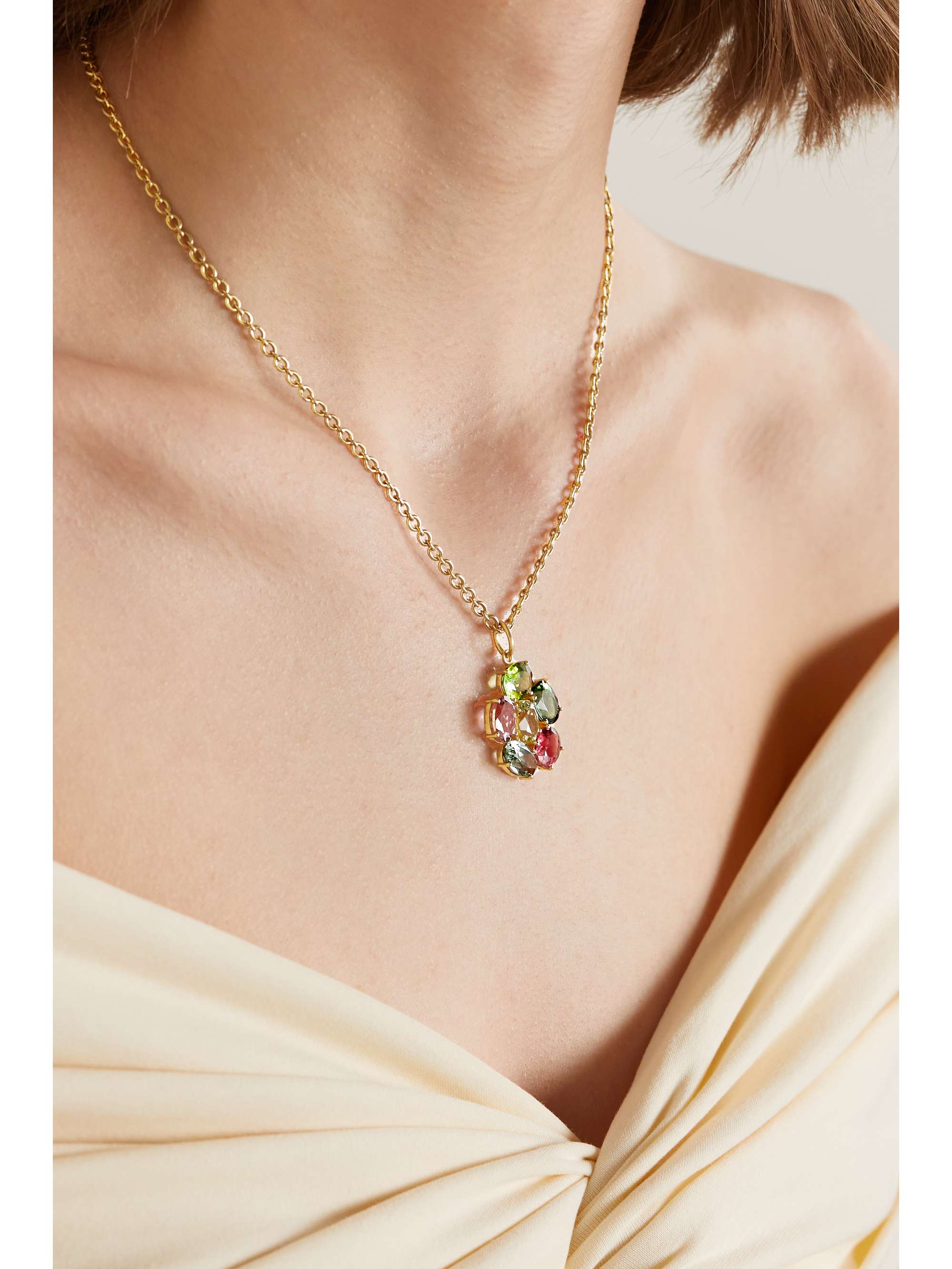 IRENE NEUWIRTH Gemmy Gem 18-karat gold tourmaline necklace