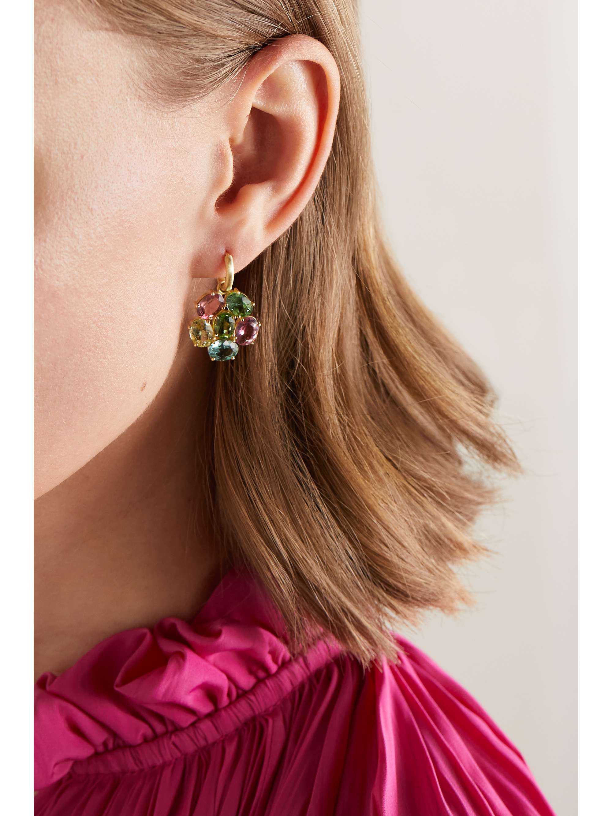 IRENE NEUWIRTH Gemmy Gem 18-karat gold tourmaline earrings