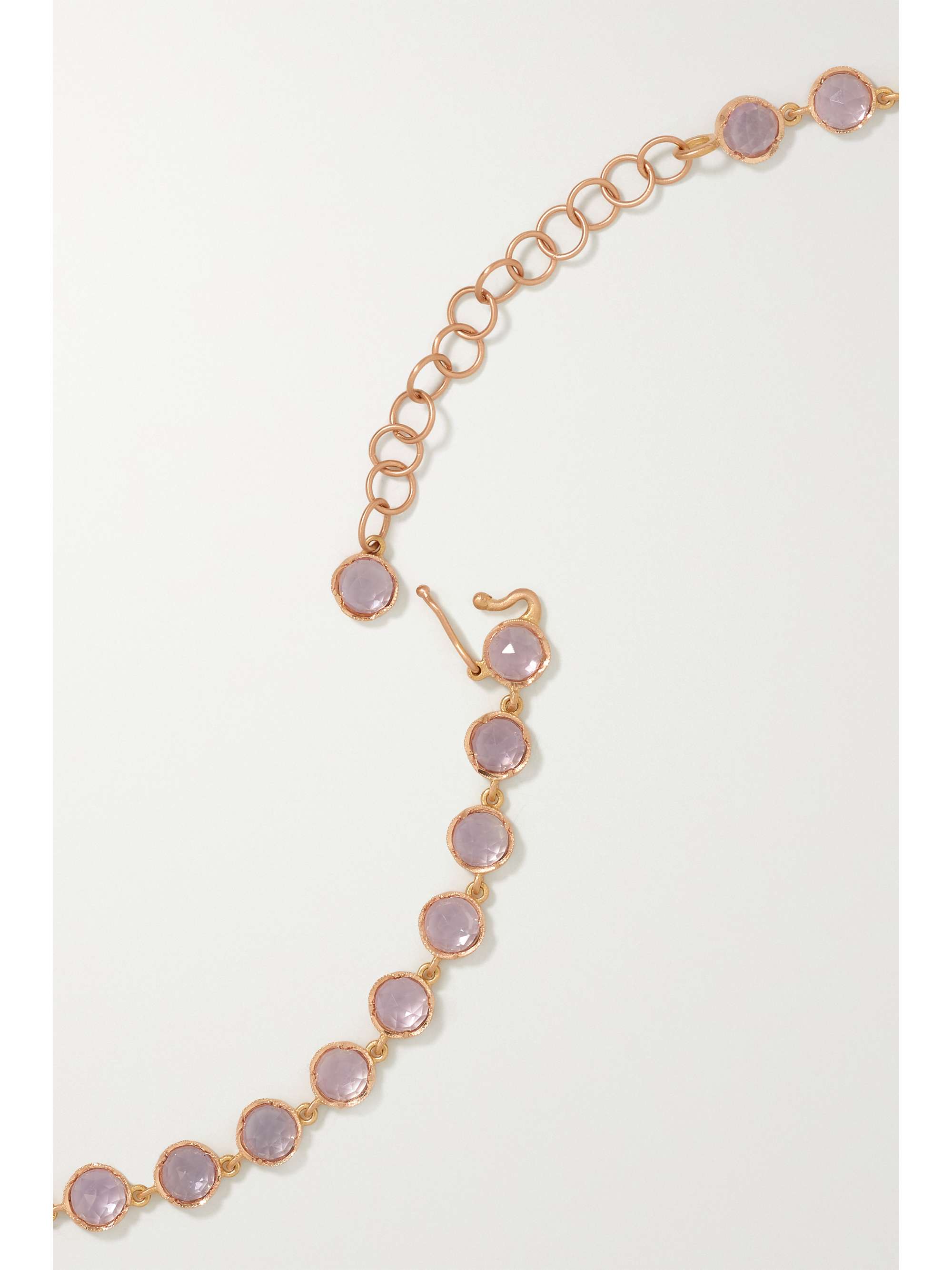 IRENE NEUWIRTH Classic 18-karat rose gold amethyst necklace