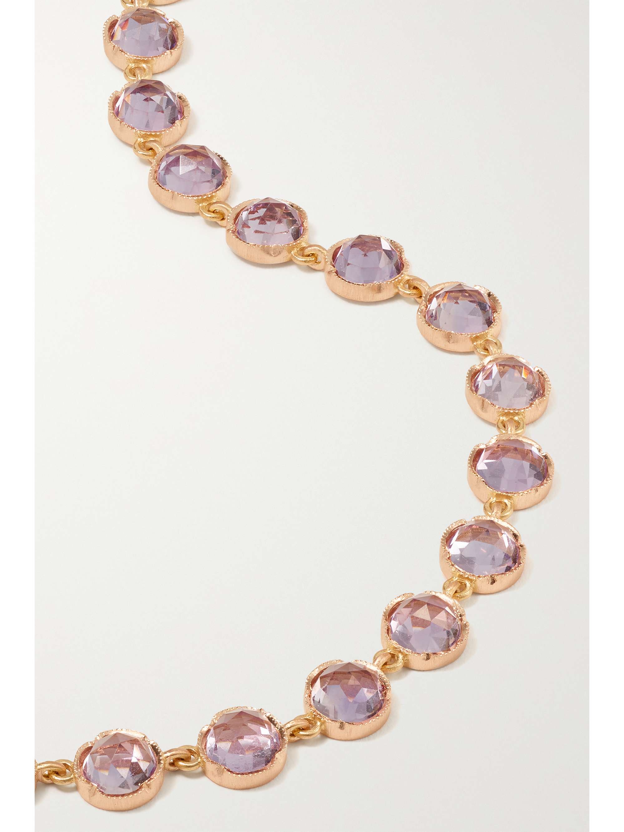 IRENE NEUWIRTH Classic 18-karat rose gold amethyst necklace