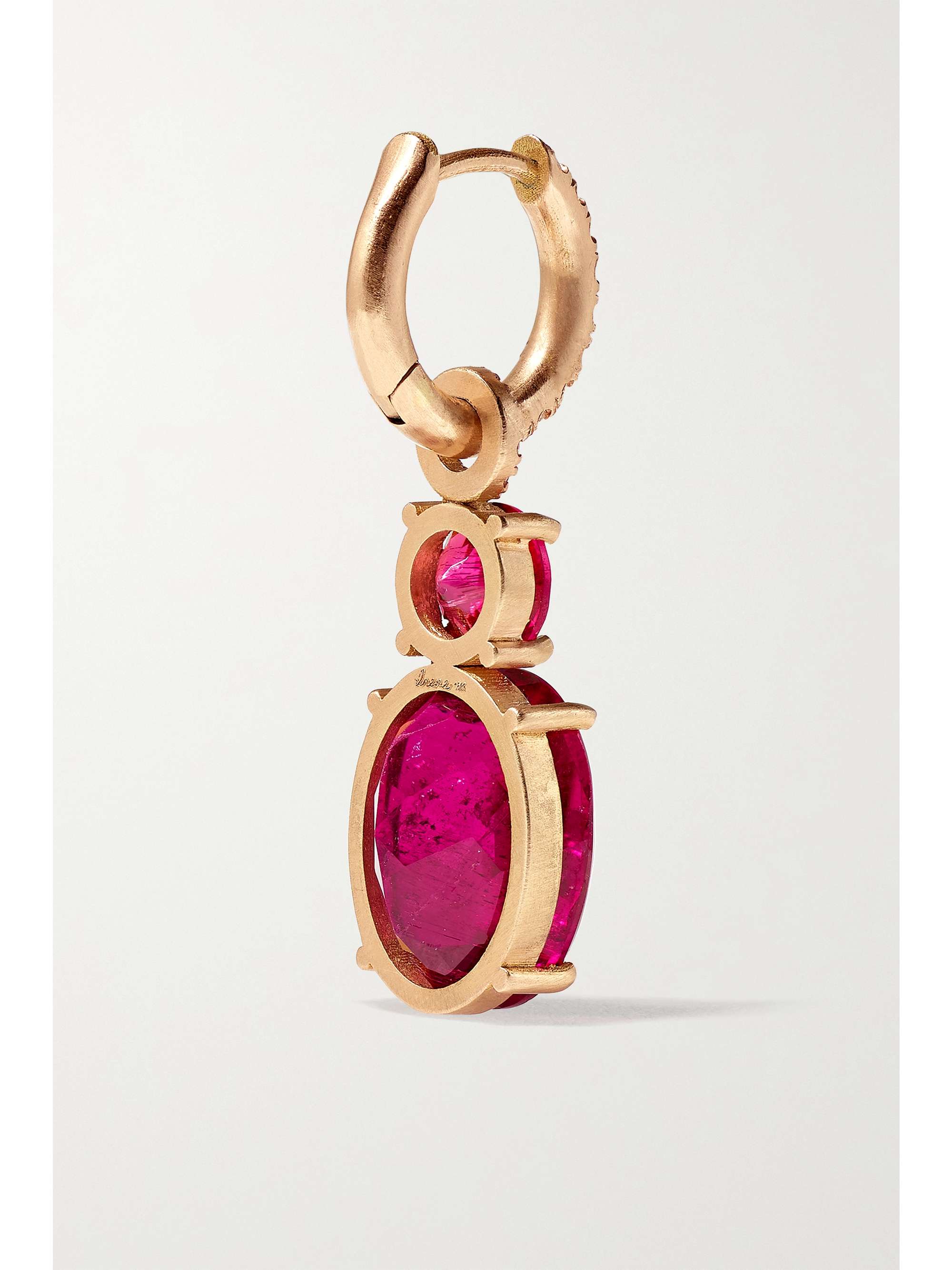 IRENE NEUWIRTH Gemmy Gem 18-karat rose gold, rubellite and diamond earrings
