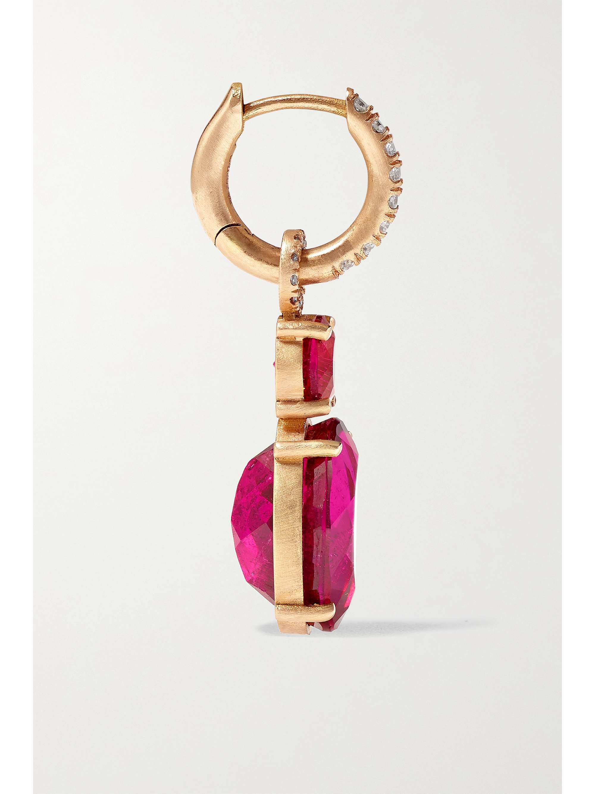 IRENE NEUWIRTH Gemmy Gem 18-karat rose gold, rubellite and diamond earrings