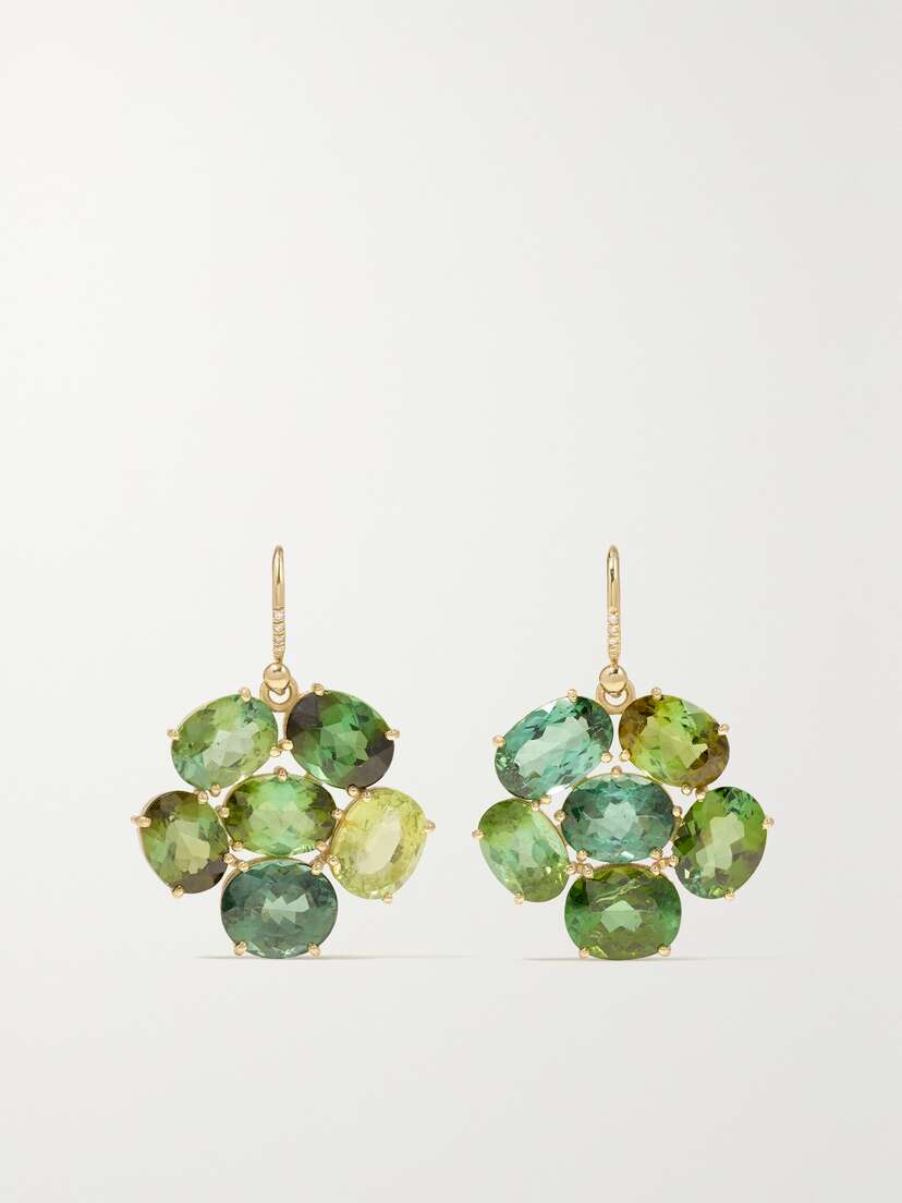 Irene Neuwirth Gemmy Gem 18-karat Gold, Tourmaline And Diamond Earrings
