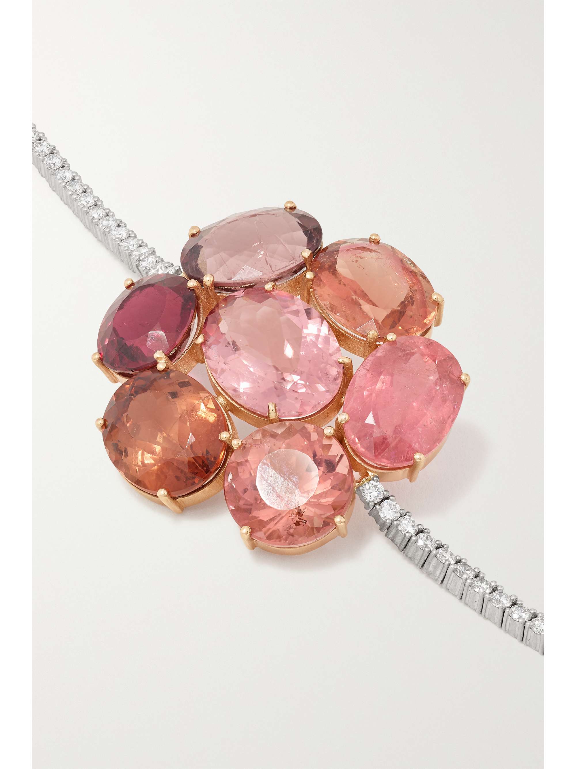 IRENE NEUWIRTH Gemmy Gem 18-karat rose and white gold tourmaline and diamond bracelet
