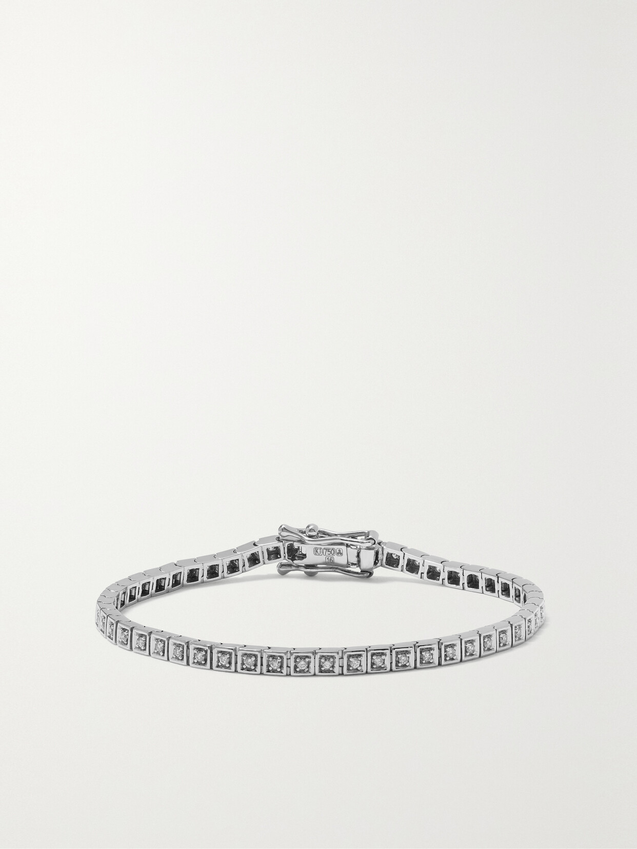 KOLOURS JEWELRY - 18-karat White Gold Diamond Tennis Bracelet - 16