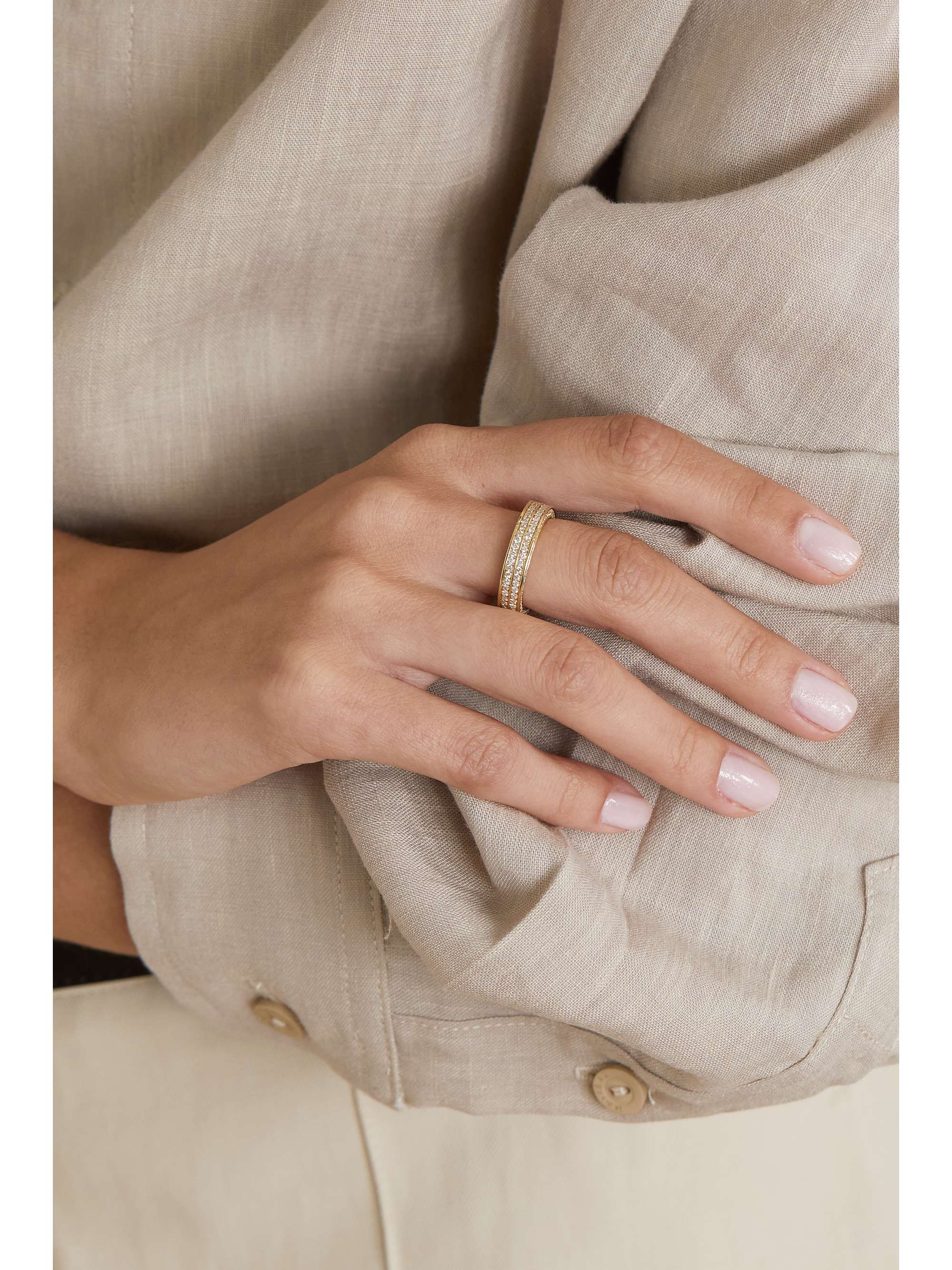 KOLOURS JEWELRY 18-karat gold diamond eternity ring