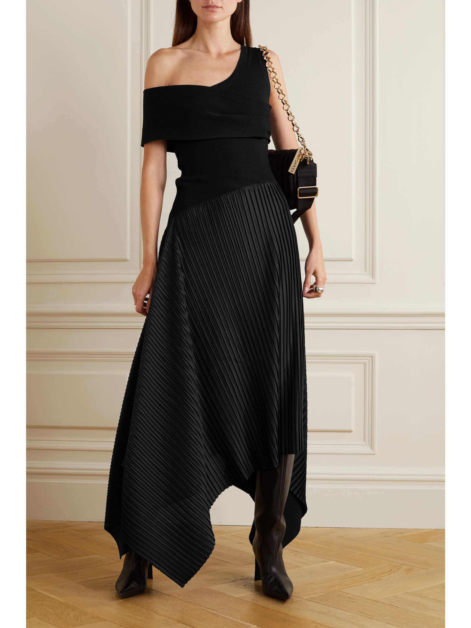 Thebe Magugu Amigos asymmetric pleated 