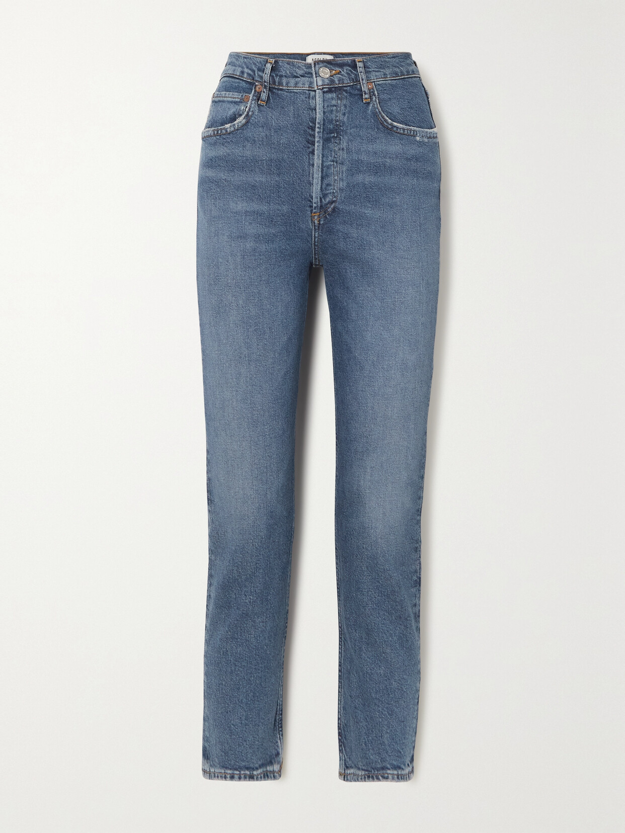 AGOLDE Riley Cropped High-rise Straight-leg Jeans