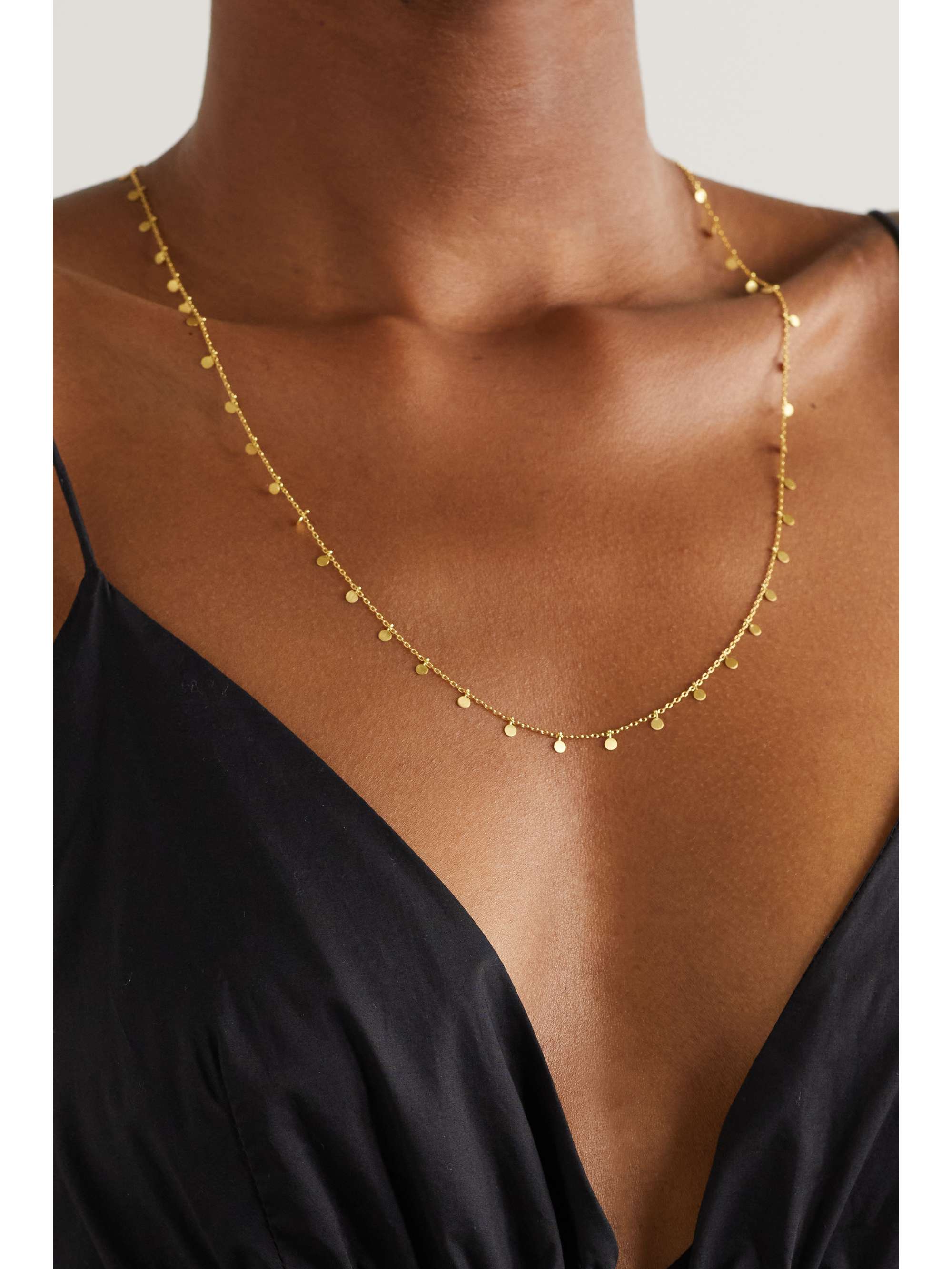 SIA TAYLOR Long Dots 18-karat gold necklace