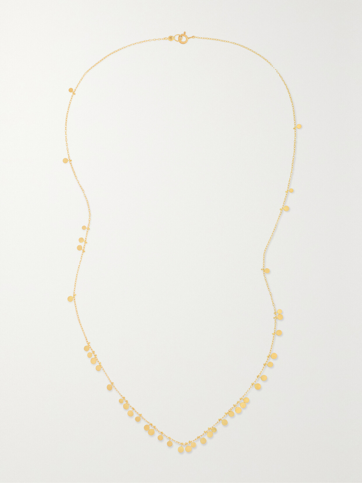 Sia Taylor - Long Random Dots 18-karat Gold Necklace - One size