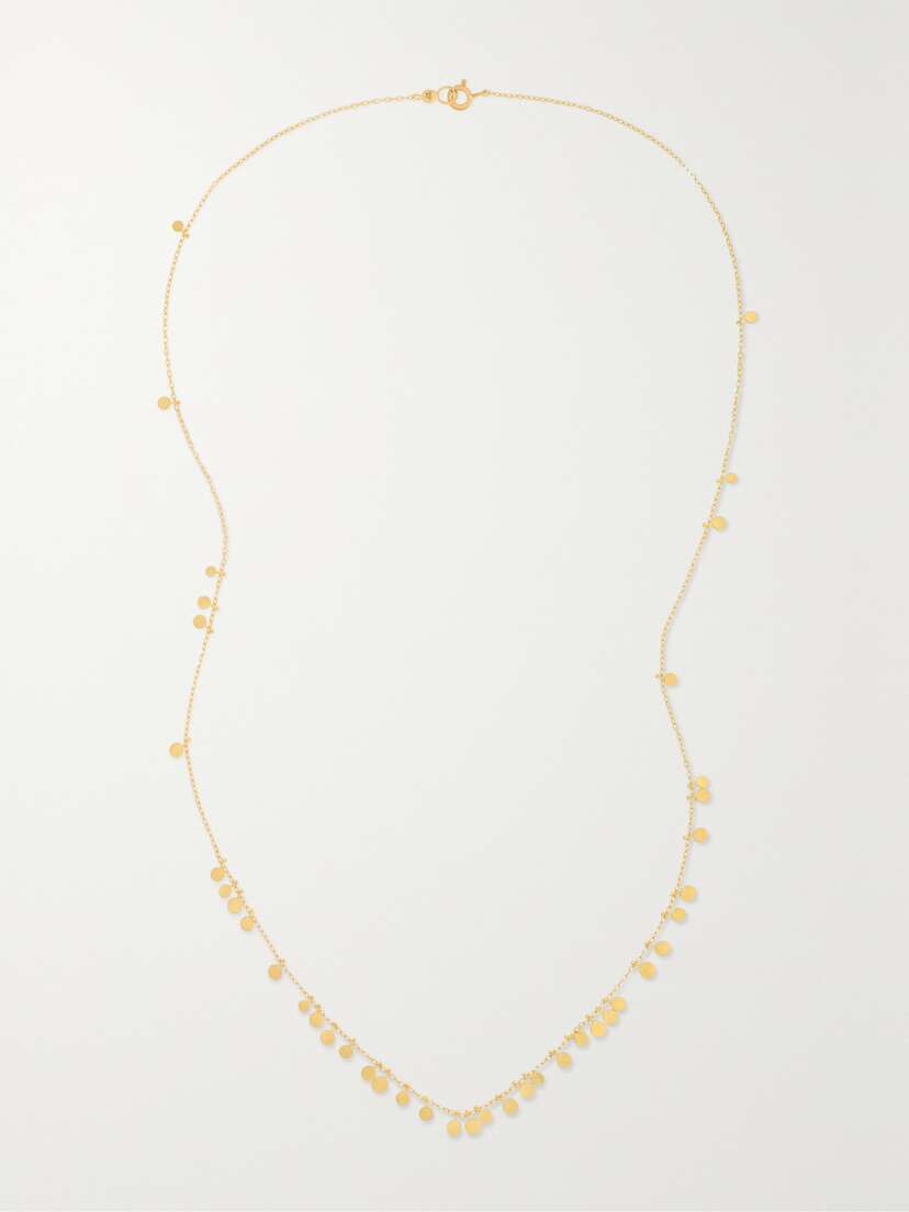 Sia Taylor Long Random Dots 18-karat Gold Necklace