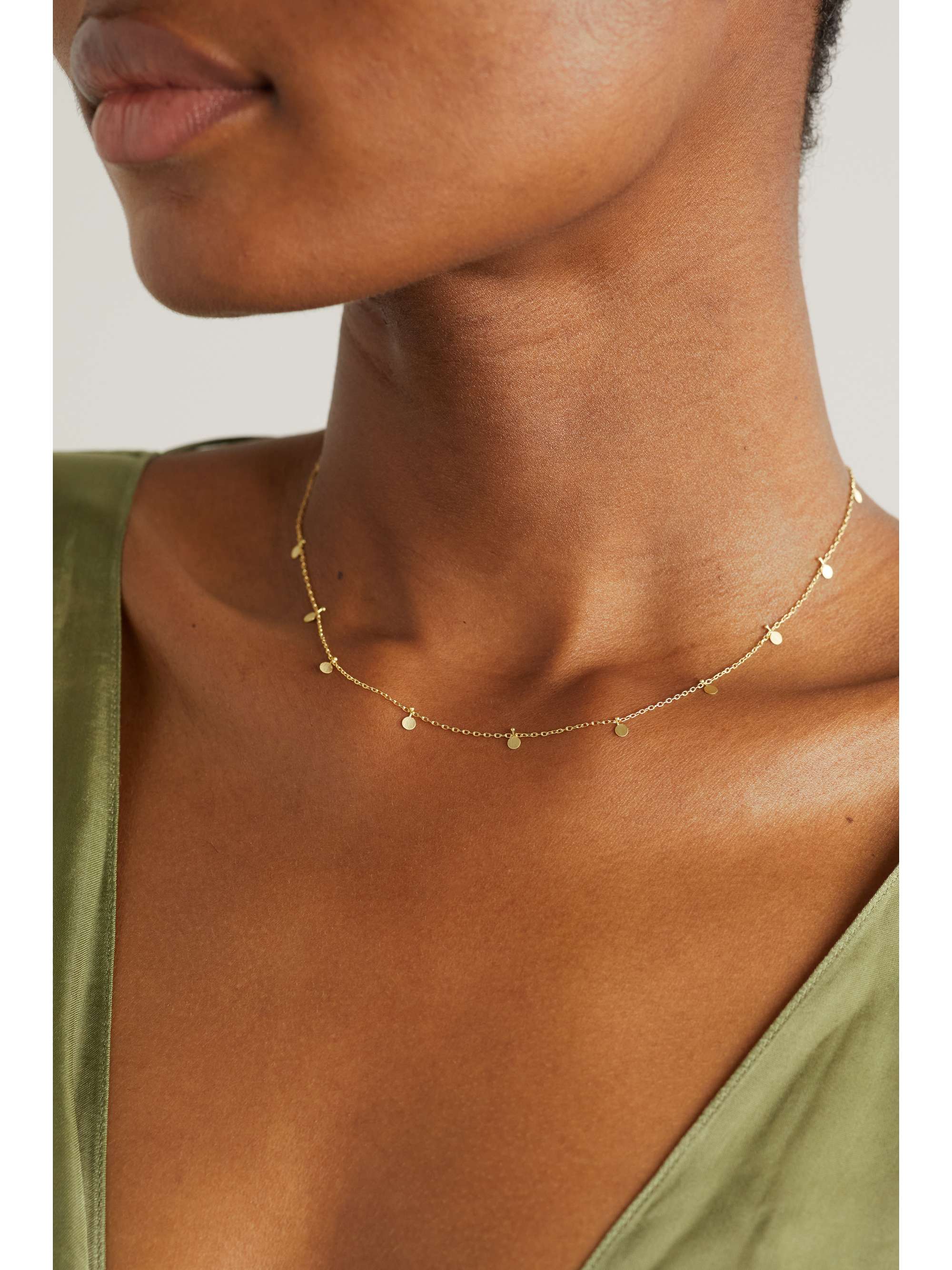 SIA TAYLOR Even Dots 18-karat gold necklace