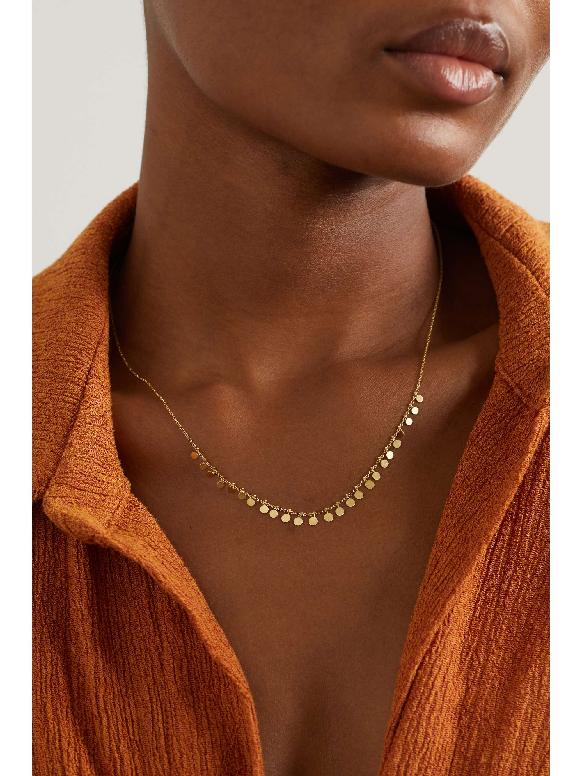 SIA TAYLOR Medium Dots 18-karat gold necklace