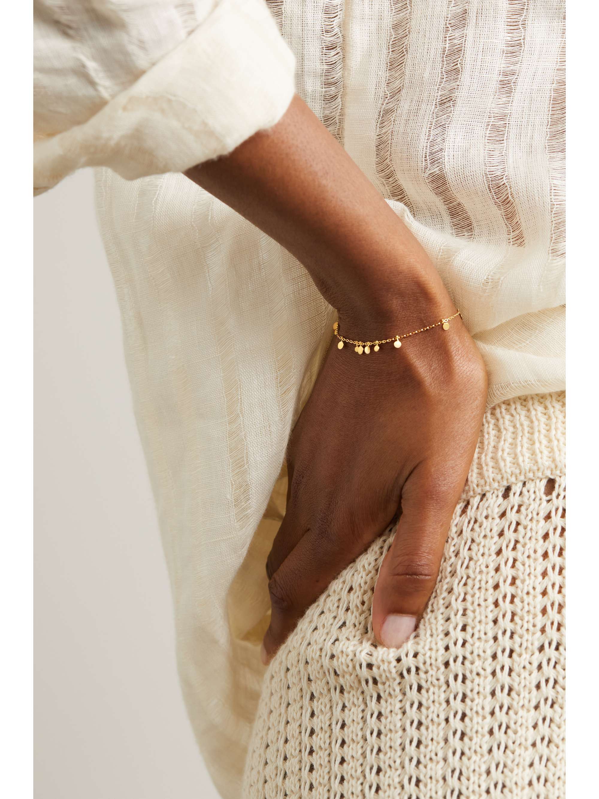 SIA TAYLOR Little Random Dots 18-karat gold bracelet