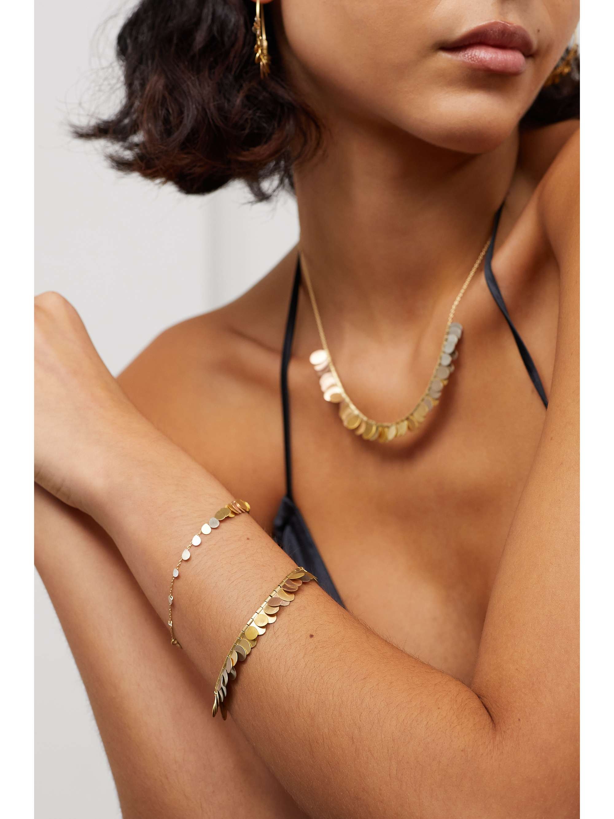 SIA TAYLOR Rainbow Hummingbird 18-karat yellow, rose, white gold and platinum bracelet