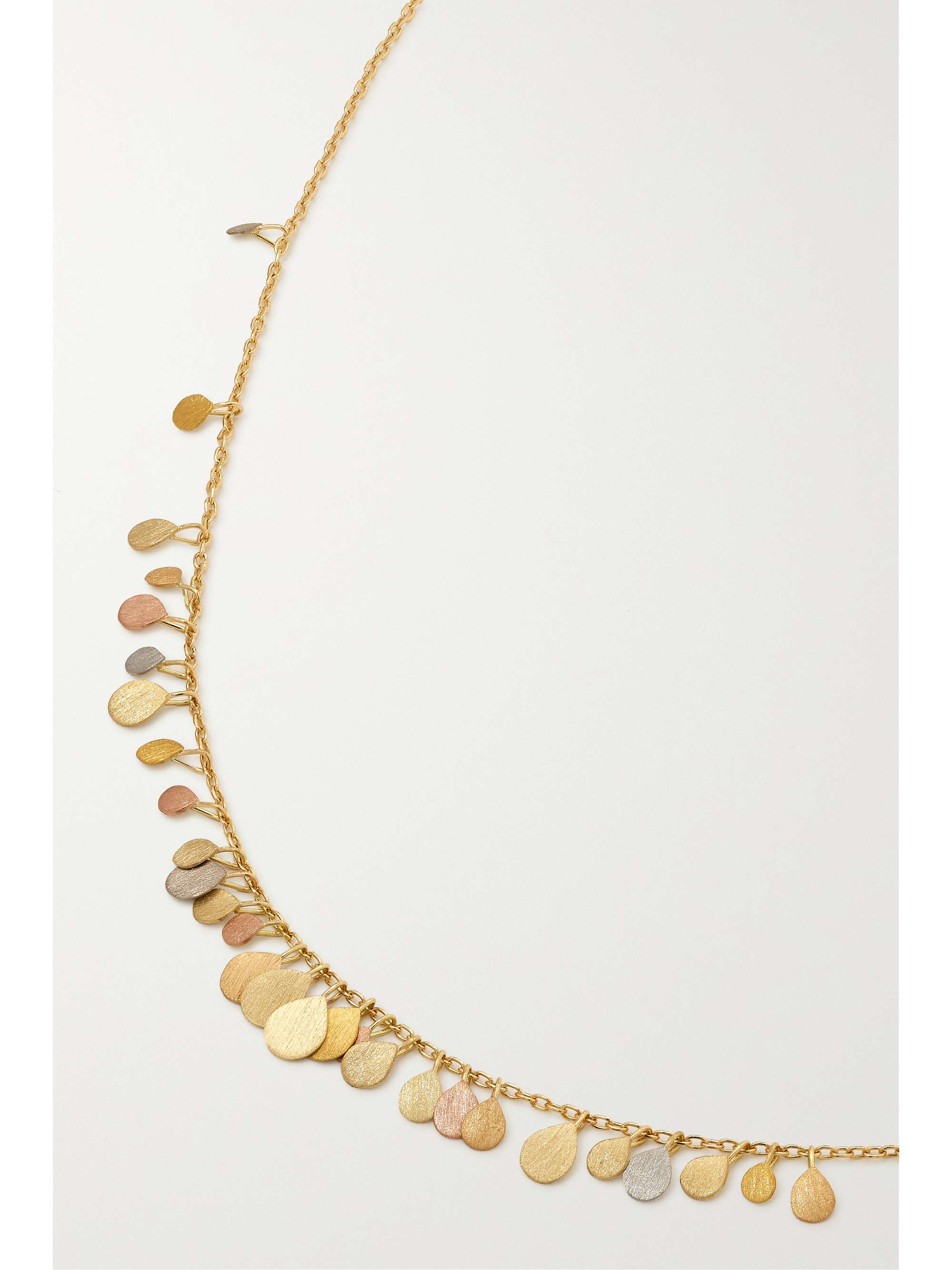 SIA TAYLOR Birdsong 18-karat yellow gold, 22-karat rose gold, 24-karat white gold and platinum necklace