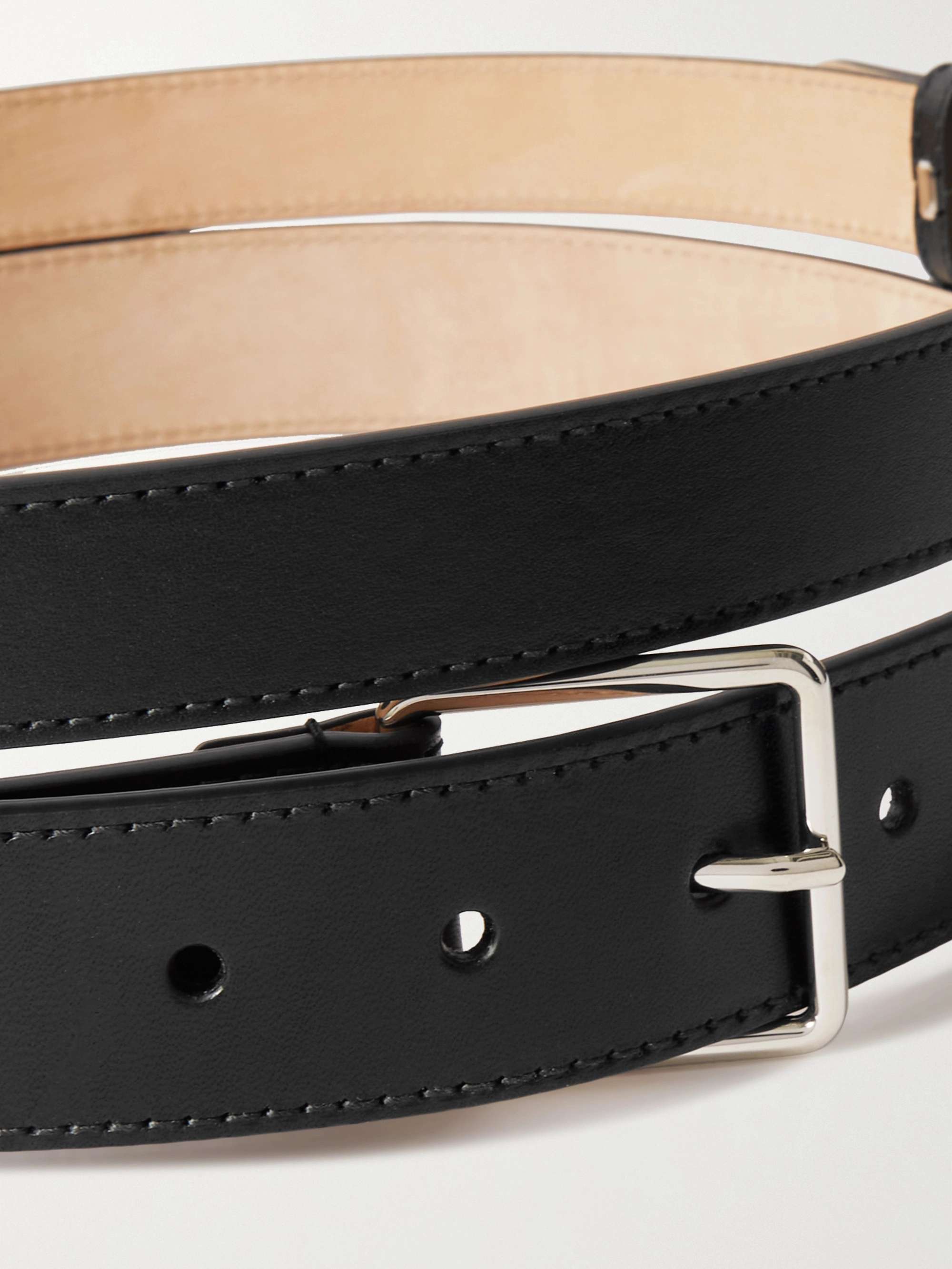 ALEXANDER MCQUEEN Double strap leather belt | NET-A-PORTER