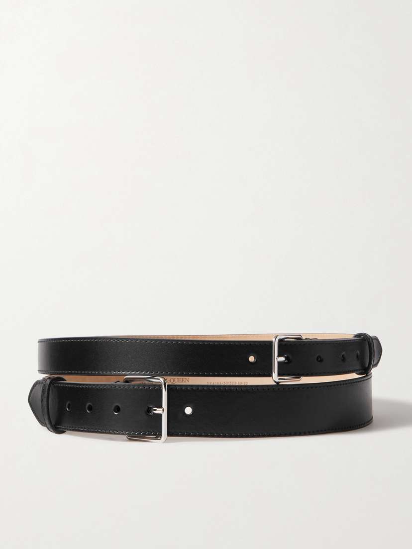 McQueen Double Strap Leather Belt