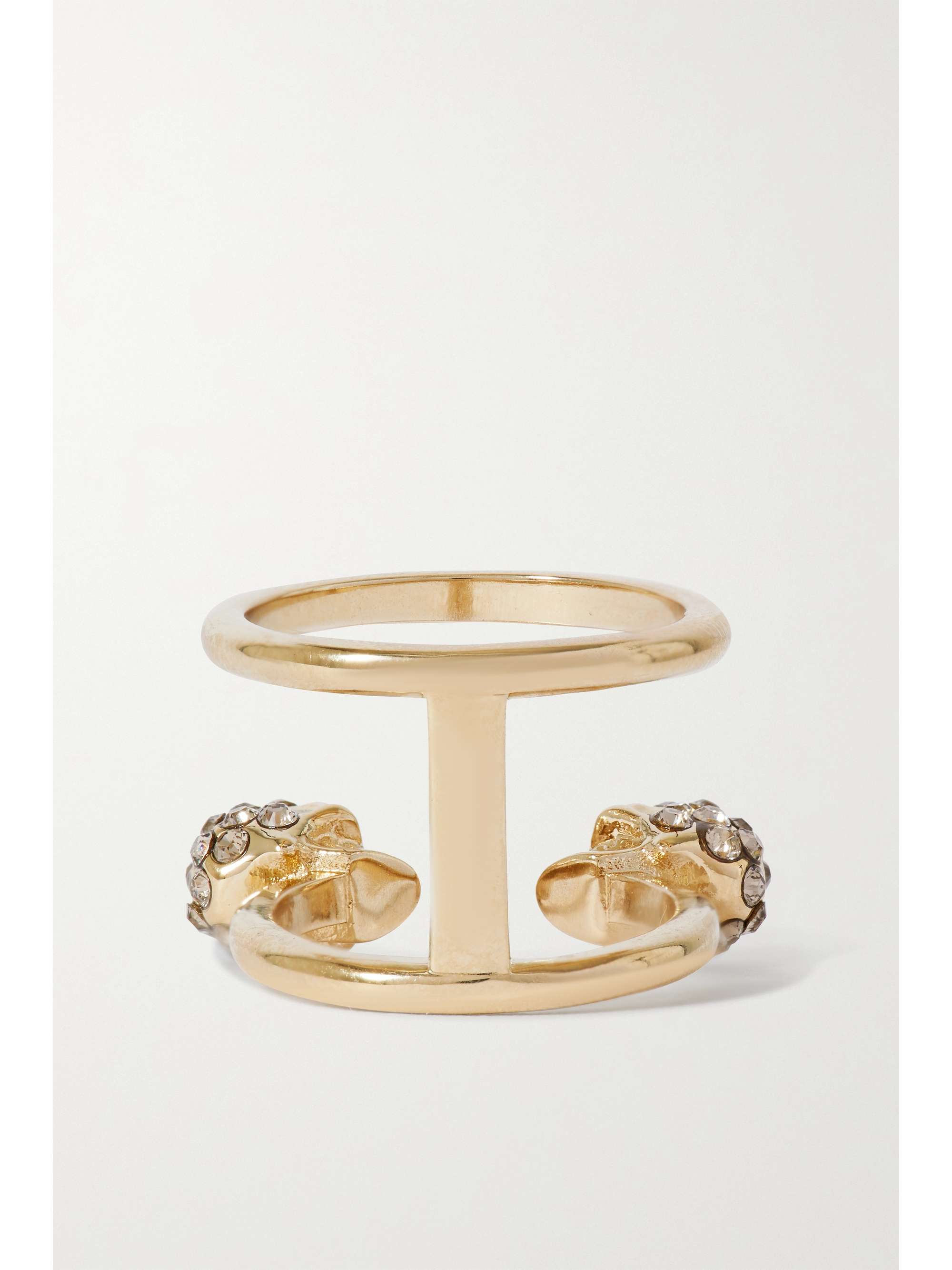 MCQUEEN Goldfarbener Ring mit Kristall